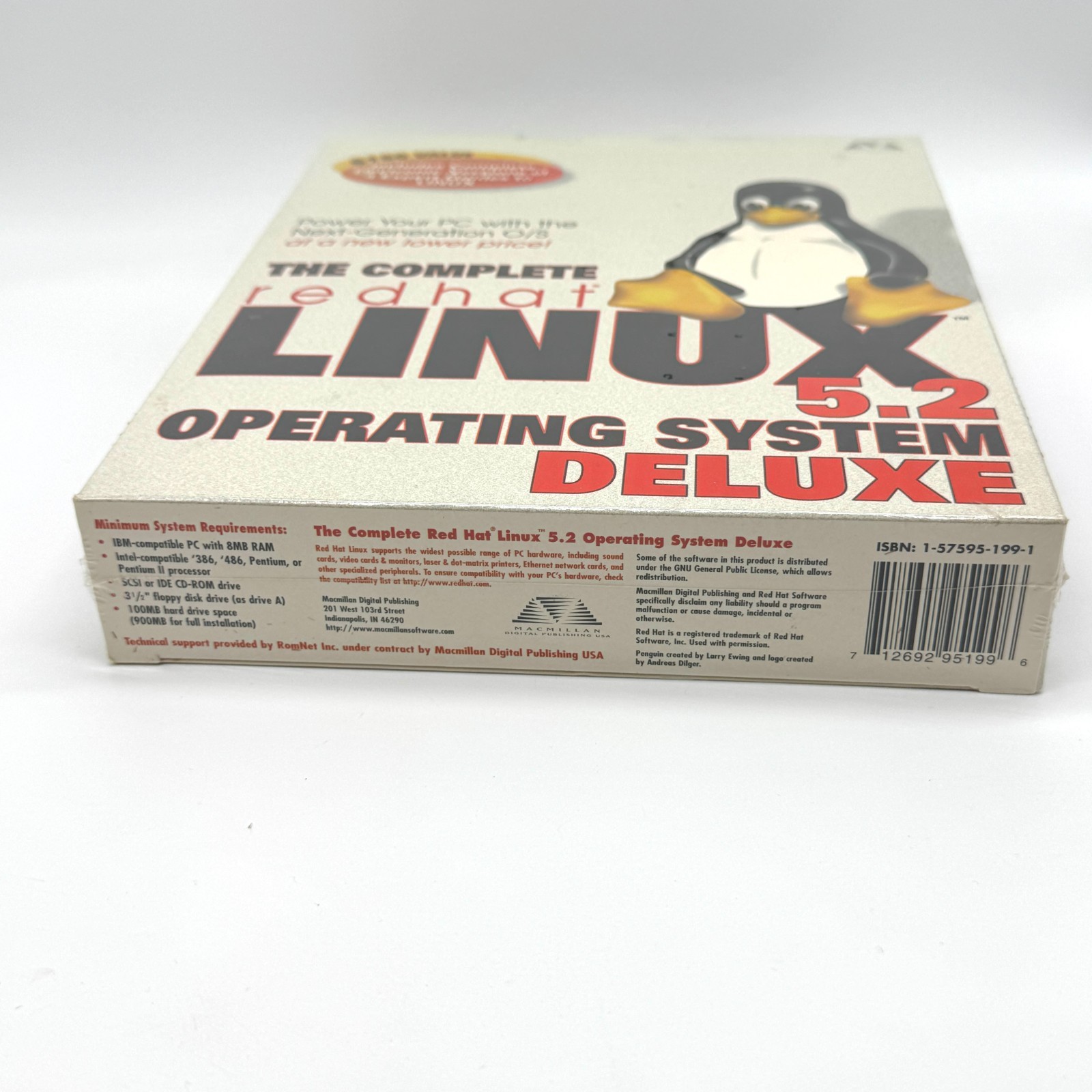 The Complete RedHat Linux 5.2 Operating System Deluxe New Sealed PC Software
