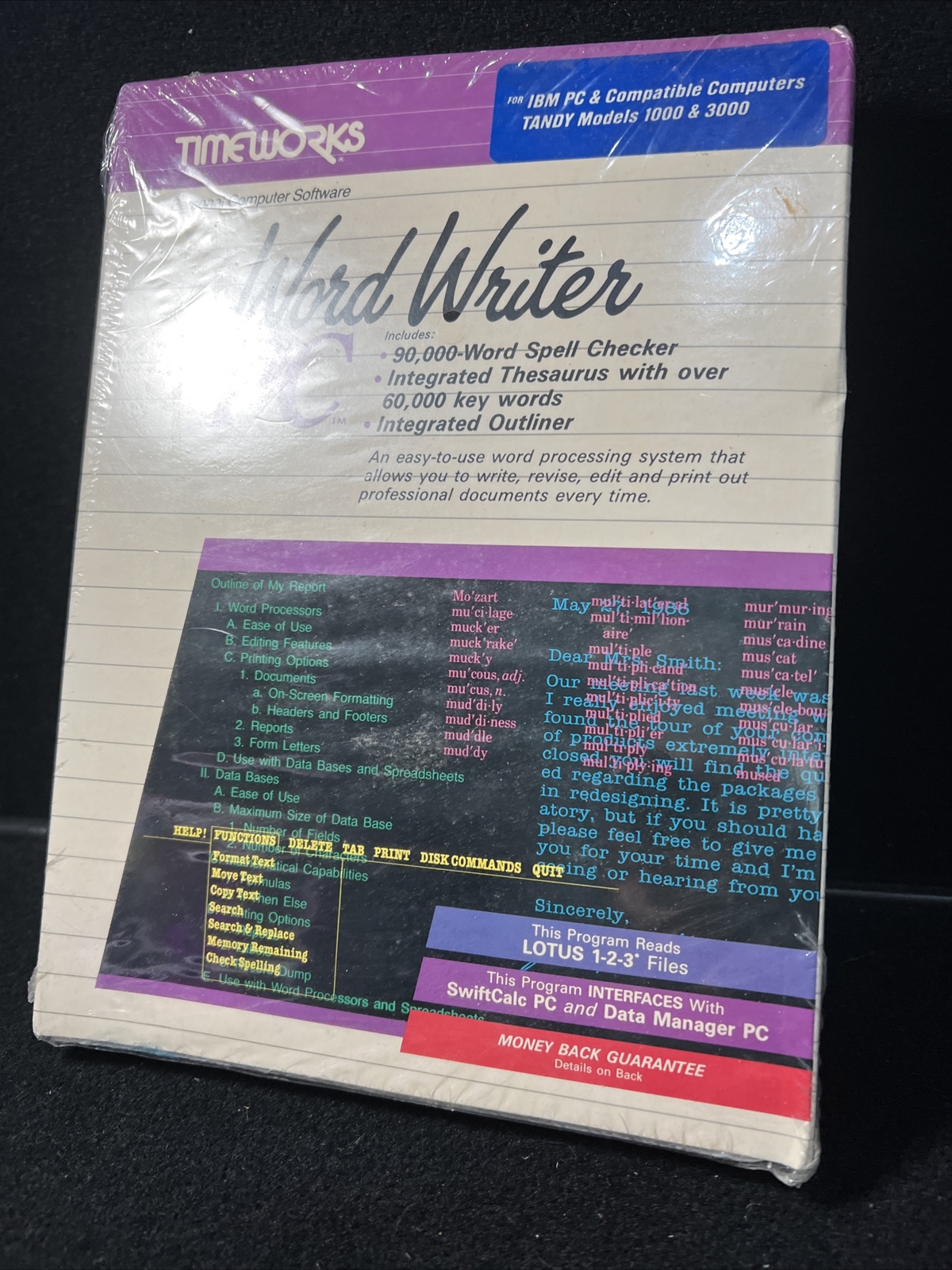 Timeworks WordWriter PC new in box Dos Word Processing Word Writer PC 5.25″ disk