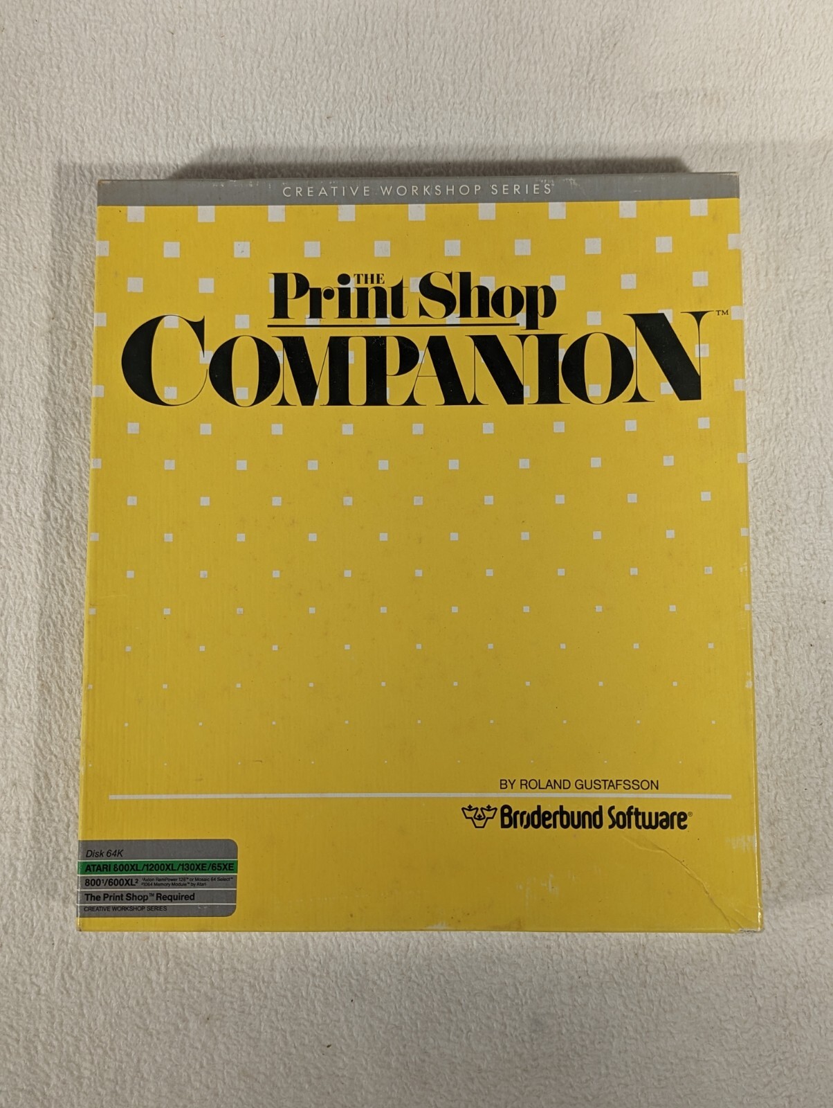 Vtg The Print Shop Companion Atari 800XL 1200XL 130XE 65XE 5.25″ Floppy Big Box