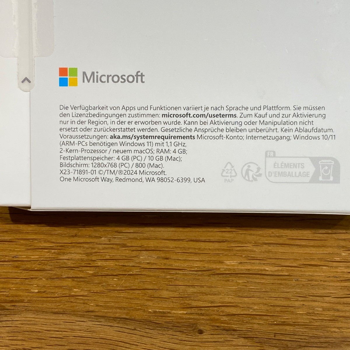 Microsoft Office Home Business 2024 German Lifetime Word Excel Outlook PC/Mac