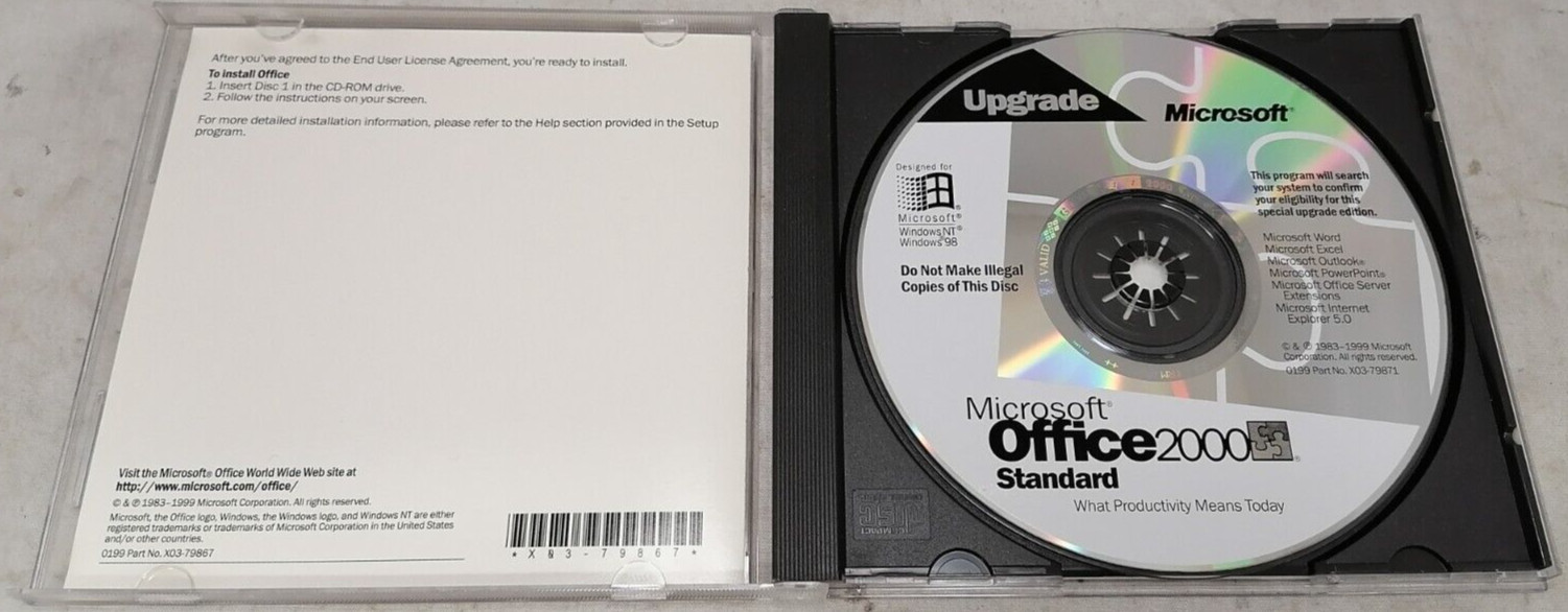 Microsoft Office 2000 Standard Upgrade (With Product Key!)