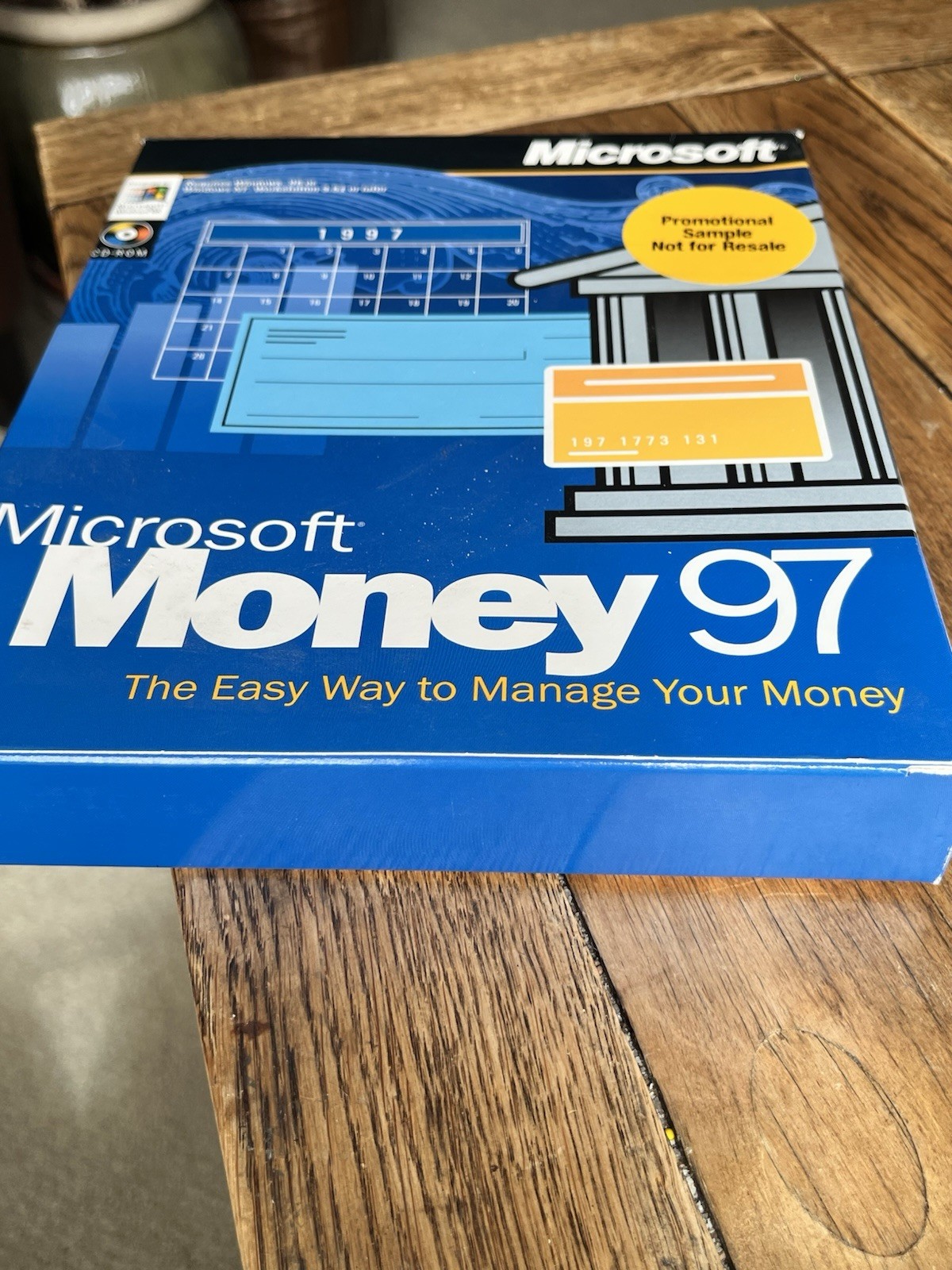 RARE Promo Sample | Microsoft Money 97 PC CD ROM Version 5.0 Retail Box Complete