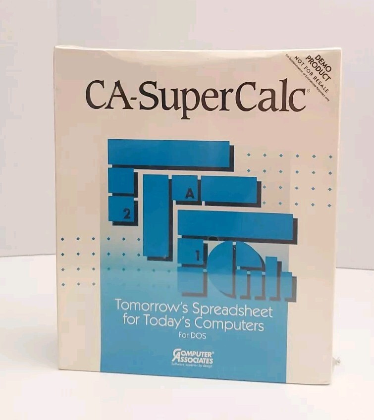 NEW CA-SuperCalc for DOS Computer Associates DEMO PRODUCT – RARE