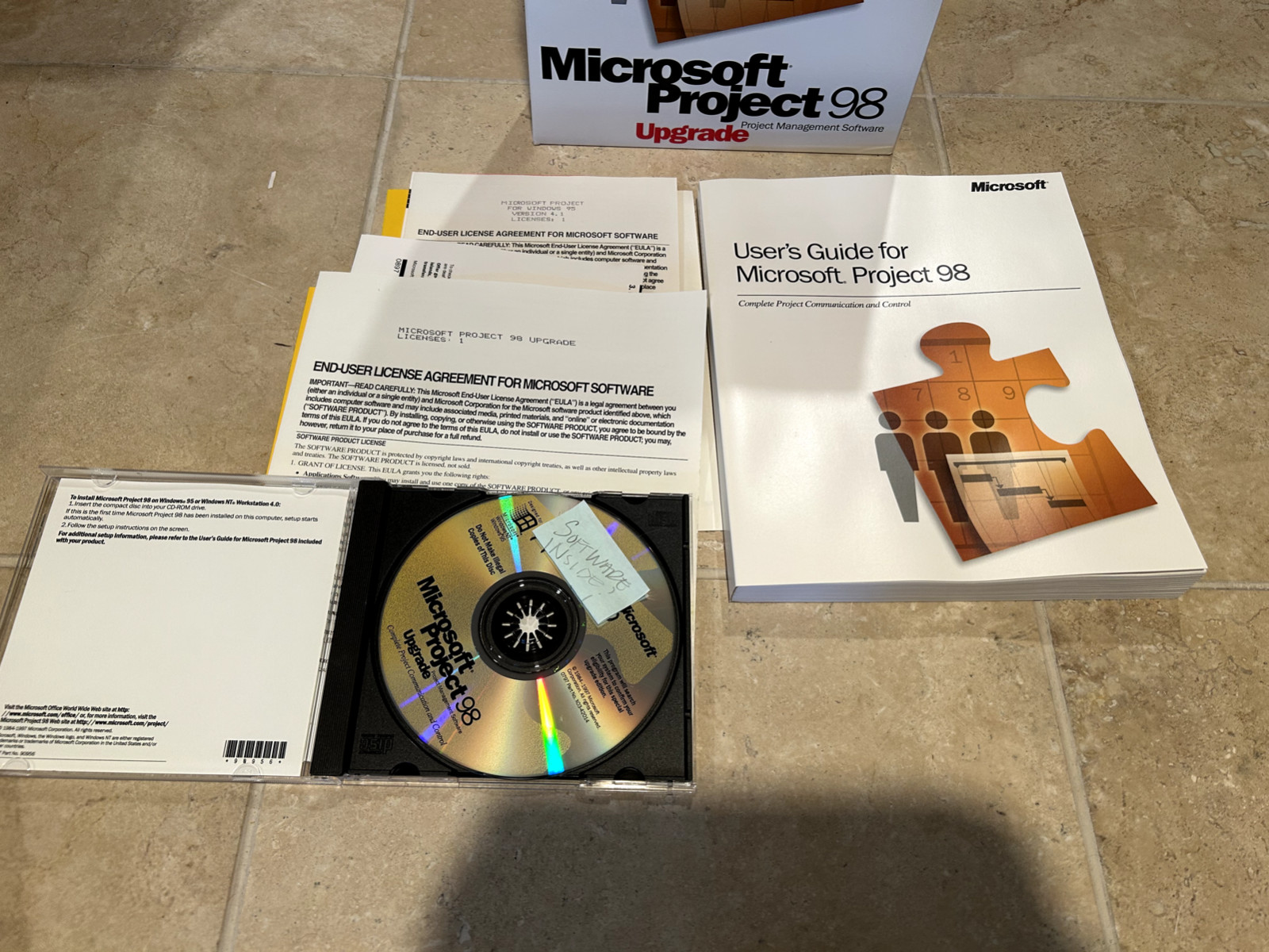 Microsoft Project 98 Vintage Project Management Software Upgrade
