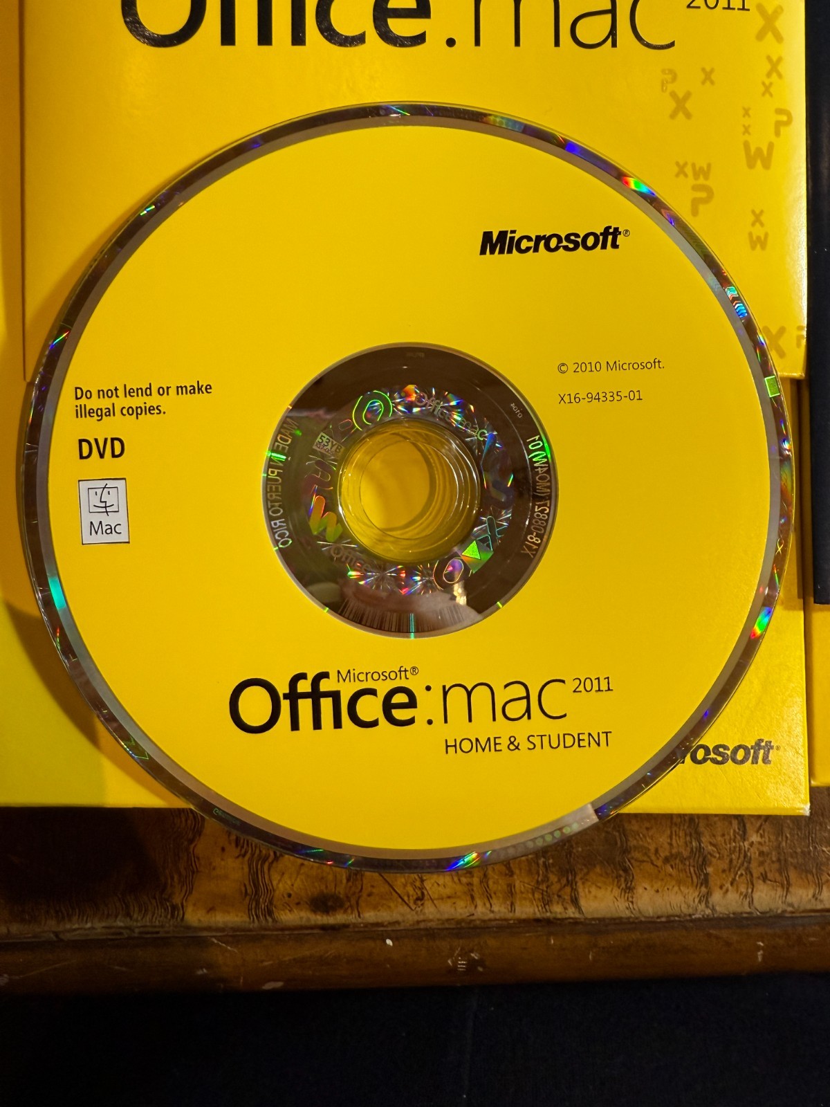 Microsoft Office Mac 2011 Home & Sudent Family Pack Installation DVD