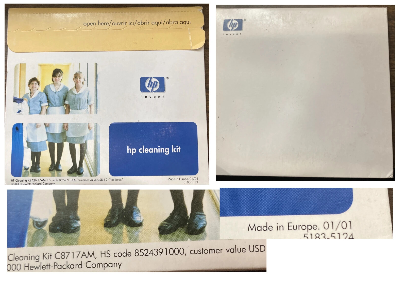 HP Cleaning Kit Software – win 95/98 or NT? Still Sealed Brand New cd-01