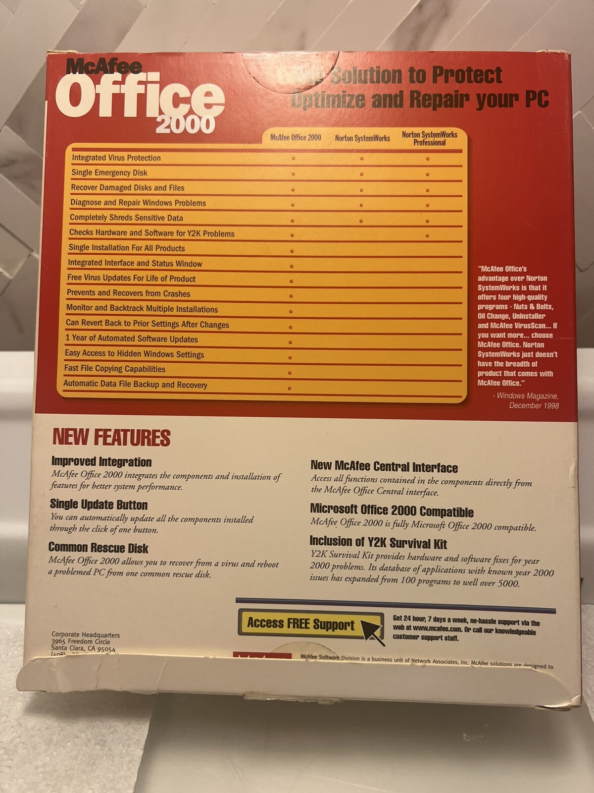 McAfee Office 2000 PC Utilities Protect Optimize Repair VirusScan Uninstaller