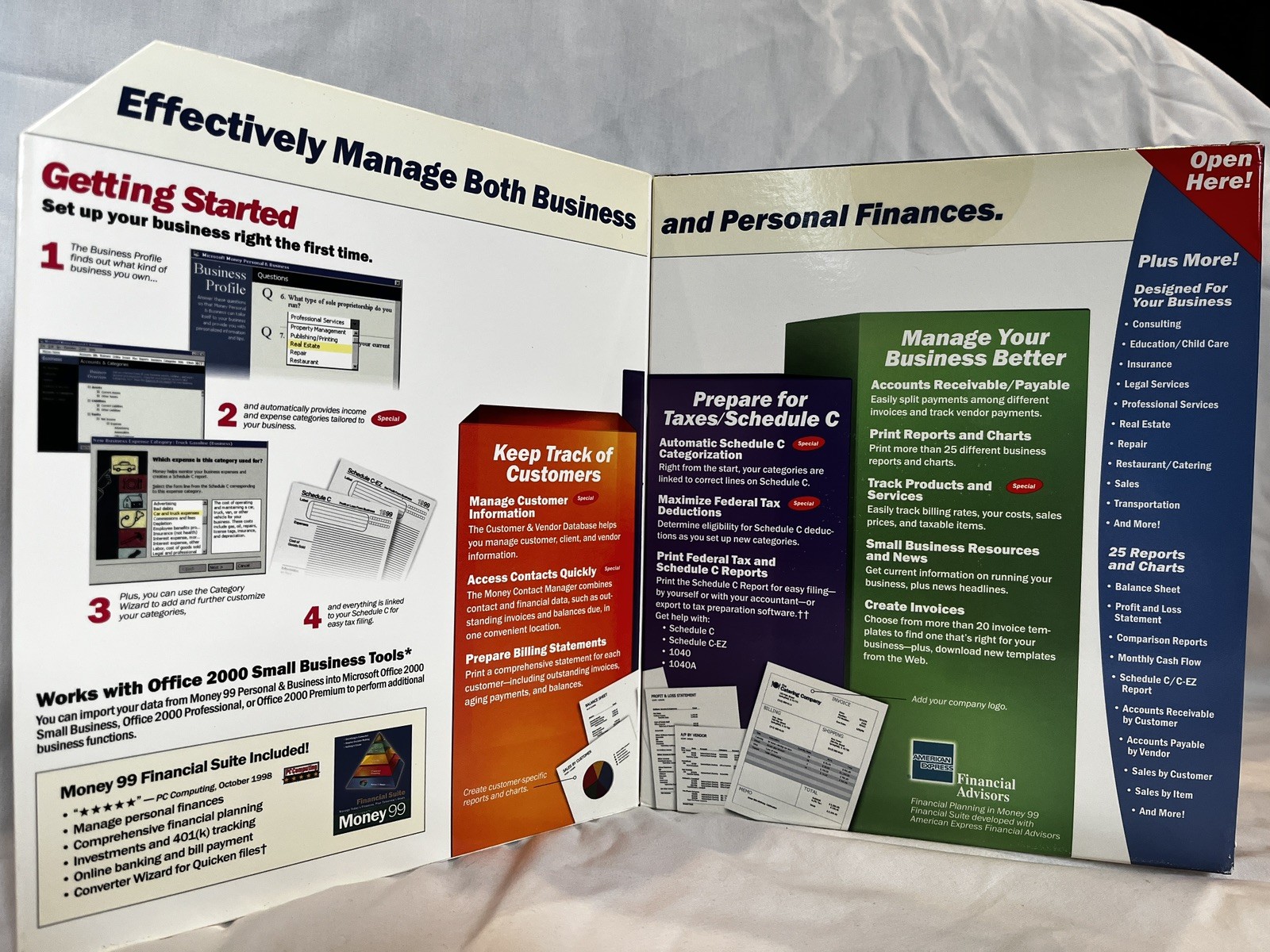 Sealed Microsoft Money 99 Personal & Business – Full Edition –Incl base Money 99