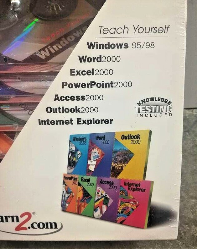 MS Office 2000 Training 7 Disc Set Multimedia Training Tutorial Open Marked Box