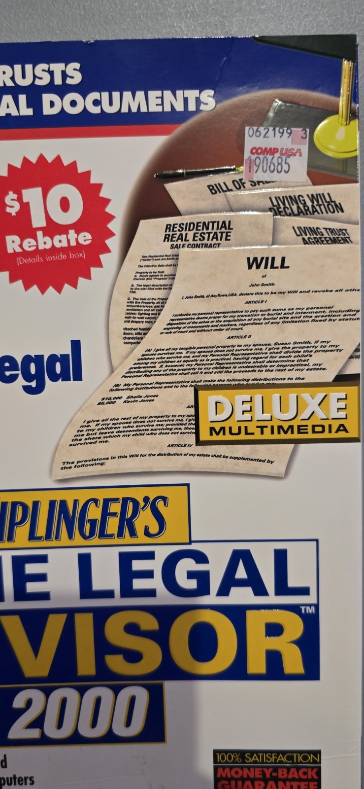 Kiplinger’s Home Legal Advisor 2000 Deluxe Multimedia PC Software Big Box NEW