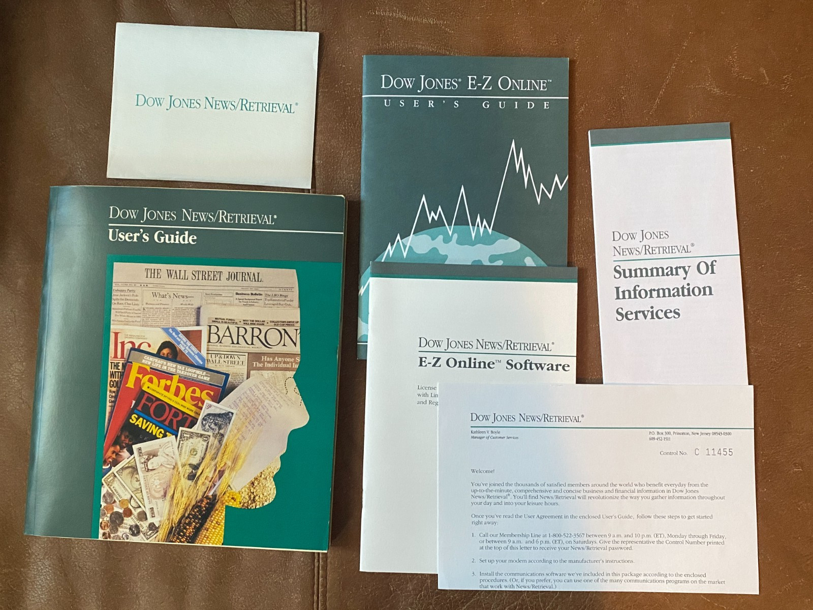 Dow Jones News/Retrieval Membership Package w/User Guides Software – Macintosh