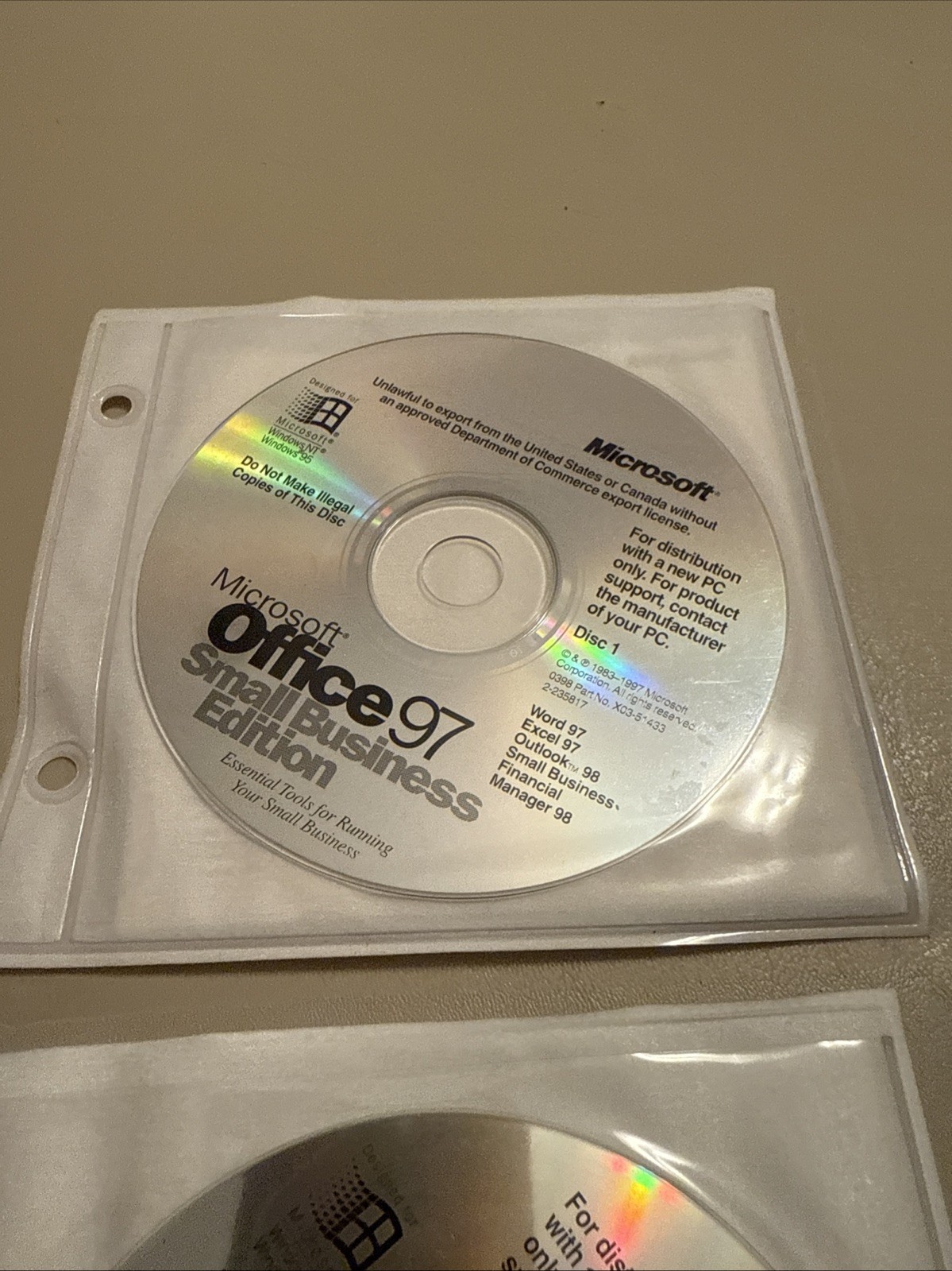 Microsoft Office 97 Small Business Edition With Certificate Of Authenticity