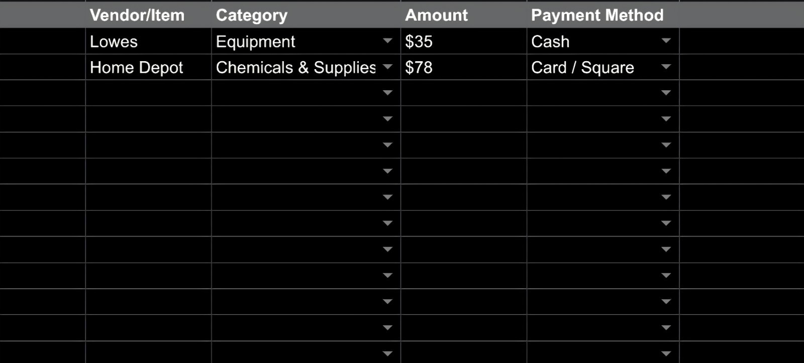Service Business CRM & Client Log | Automated Invoice Payment Tracker