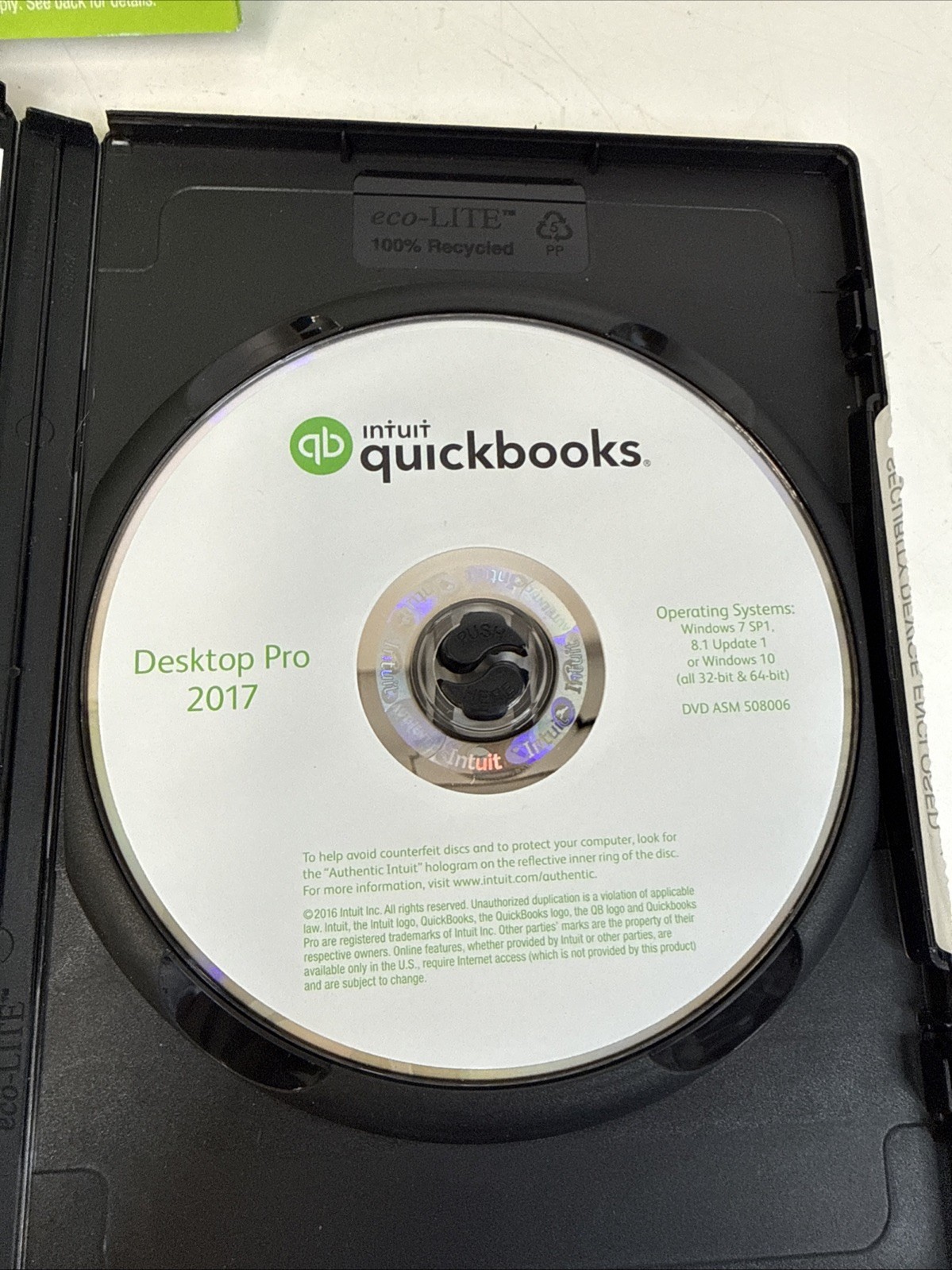 Quickbooks Desktop Pro 2017 Windows Accounting Retail -NO SUBSCRIPT10N- TESTED