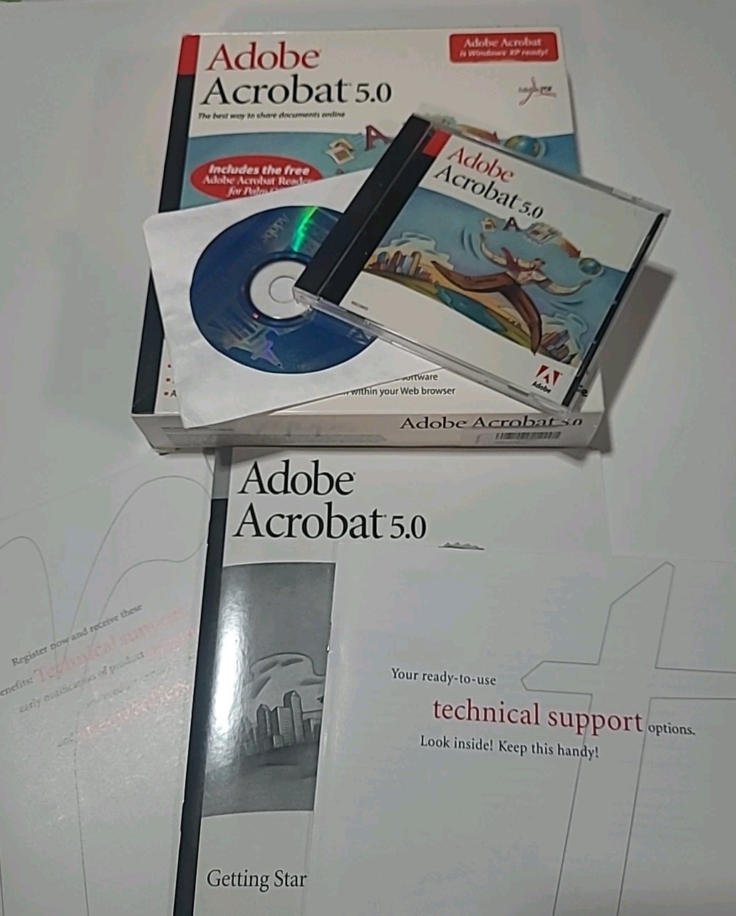 Adobe Acrobat 5.0 Boxed PC Box for Windows PDF XP