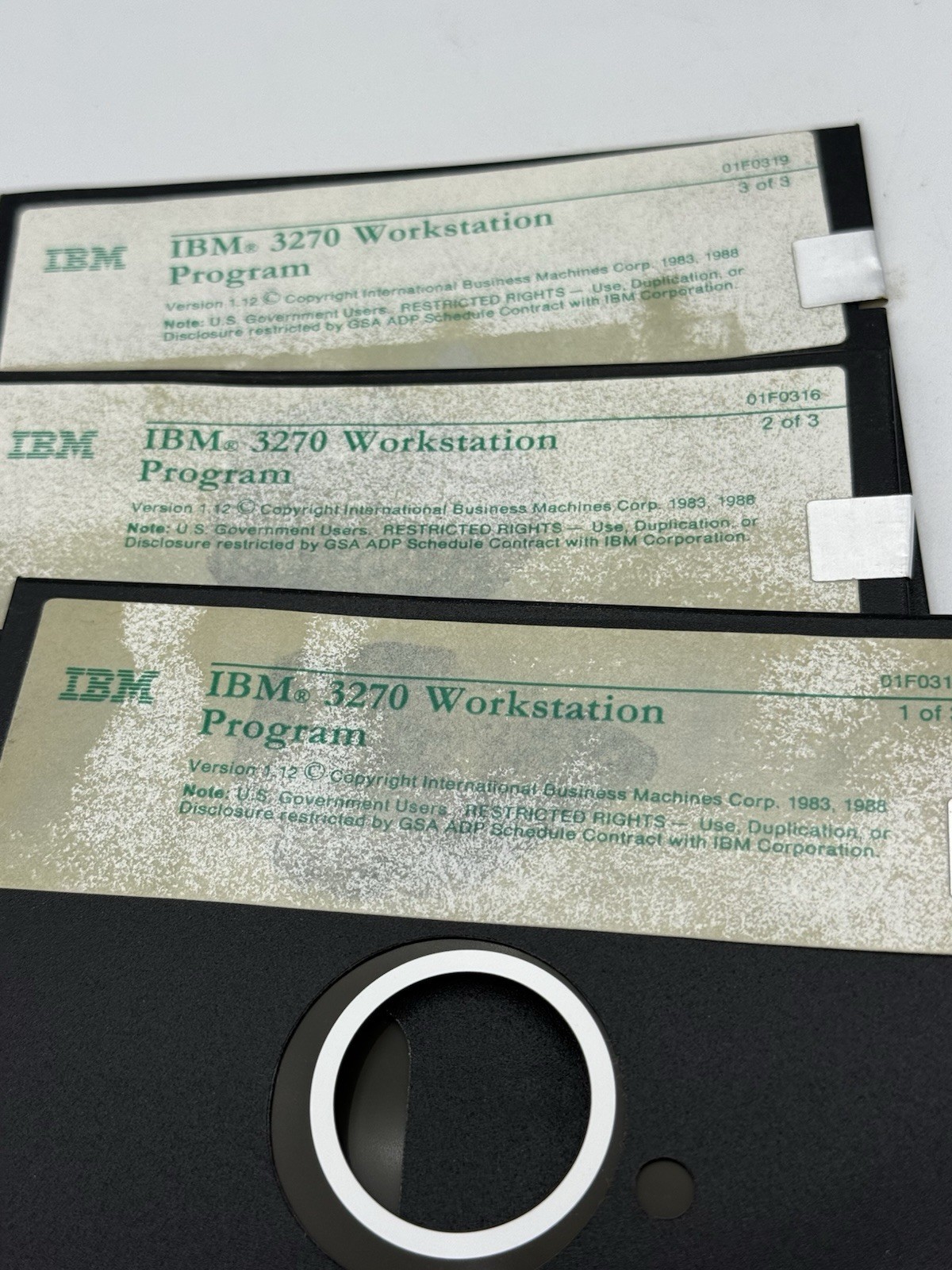 IBM 3270 Workstation Program 3x 5.25 Floppy Disks Version 1.11 Disc Lot