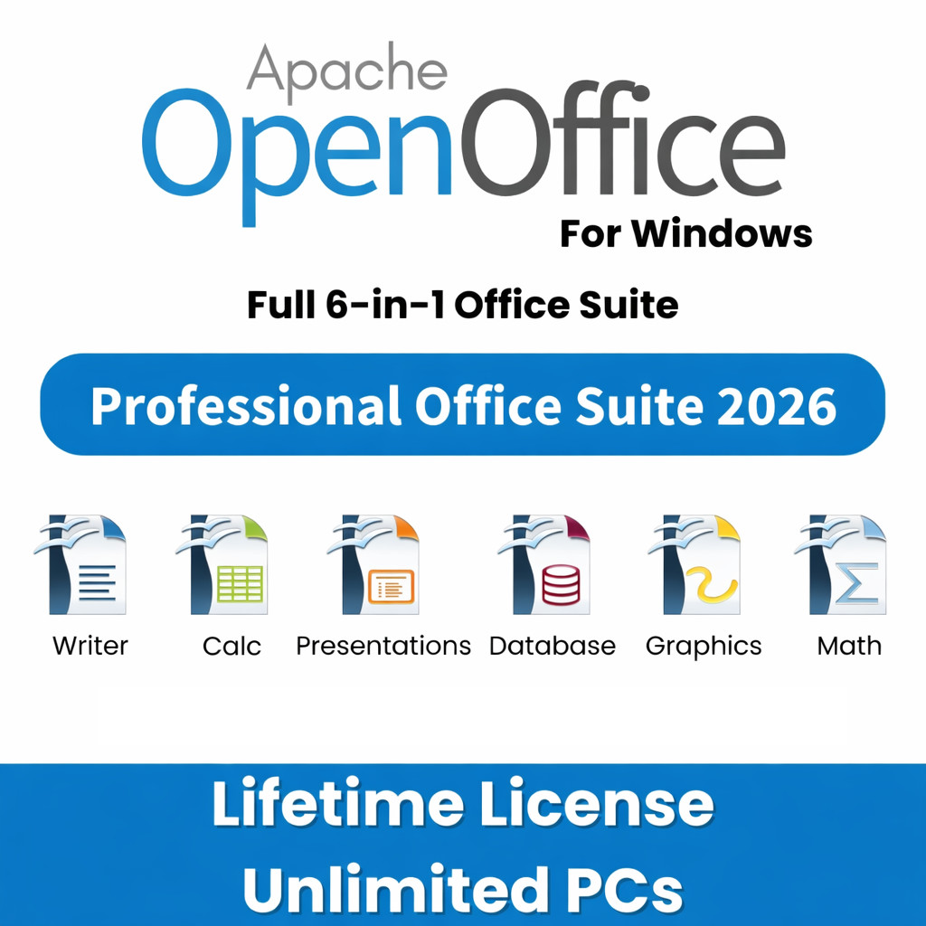 Open Office Software Suite for Windows on USB For Homes, Students, Businesses