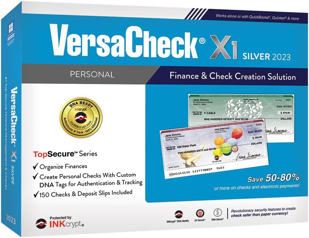X1 Silver 2023 – Personal Finance and Check Creation Software