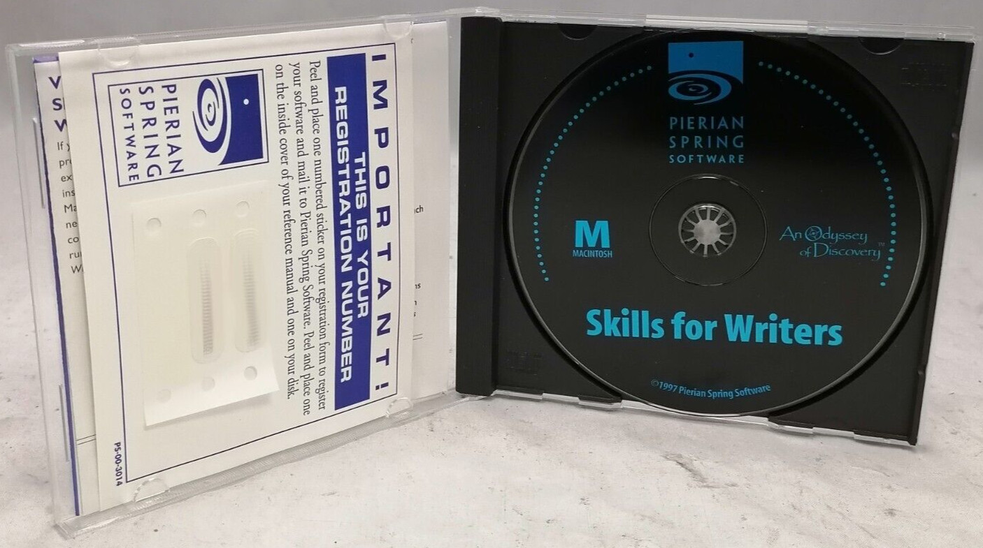 Vintage 1997 Pierian Spring Software An Odyssey Of Discovery Skills For Writers