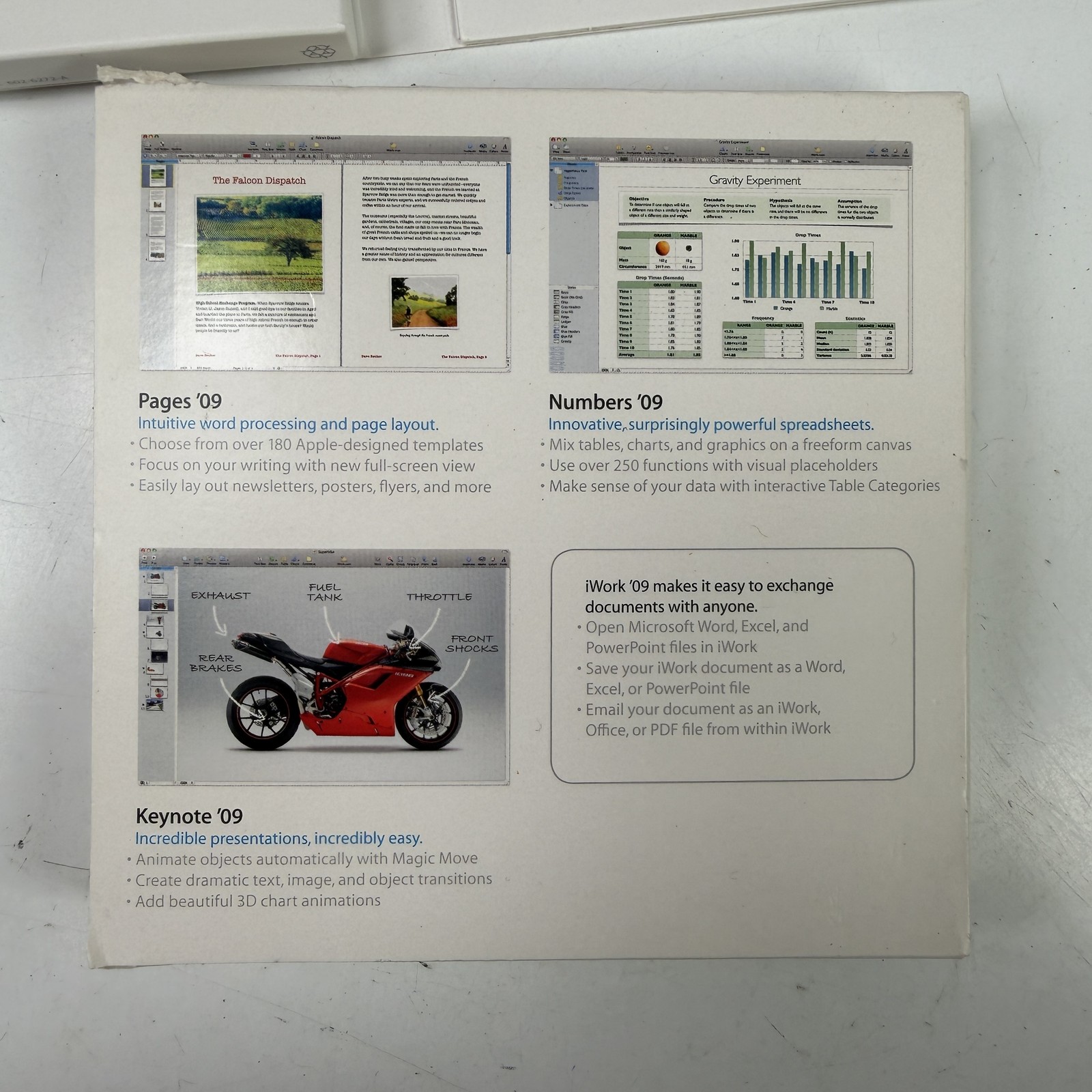 Apple iWork ’09 Install DVD Software Suite for Mac – Pages, Numbers, Keynote