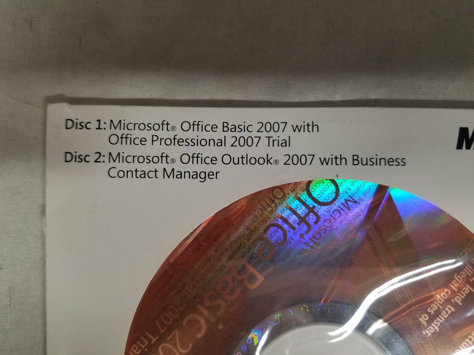 Microsoft Office Basic 2007 & Outlook 2007 w/Business Contact Manager