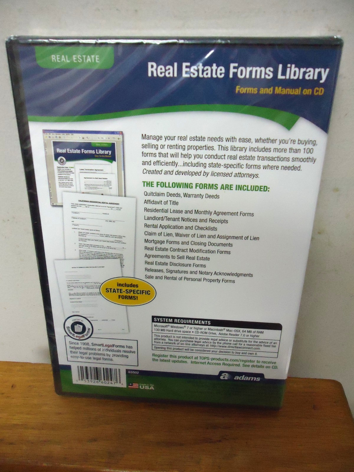 3 NEW! Adams Real Estate – Landlord – Property Mgmt Forms on CD ROM’s! F/S!