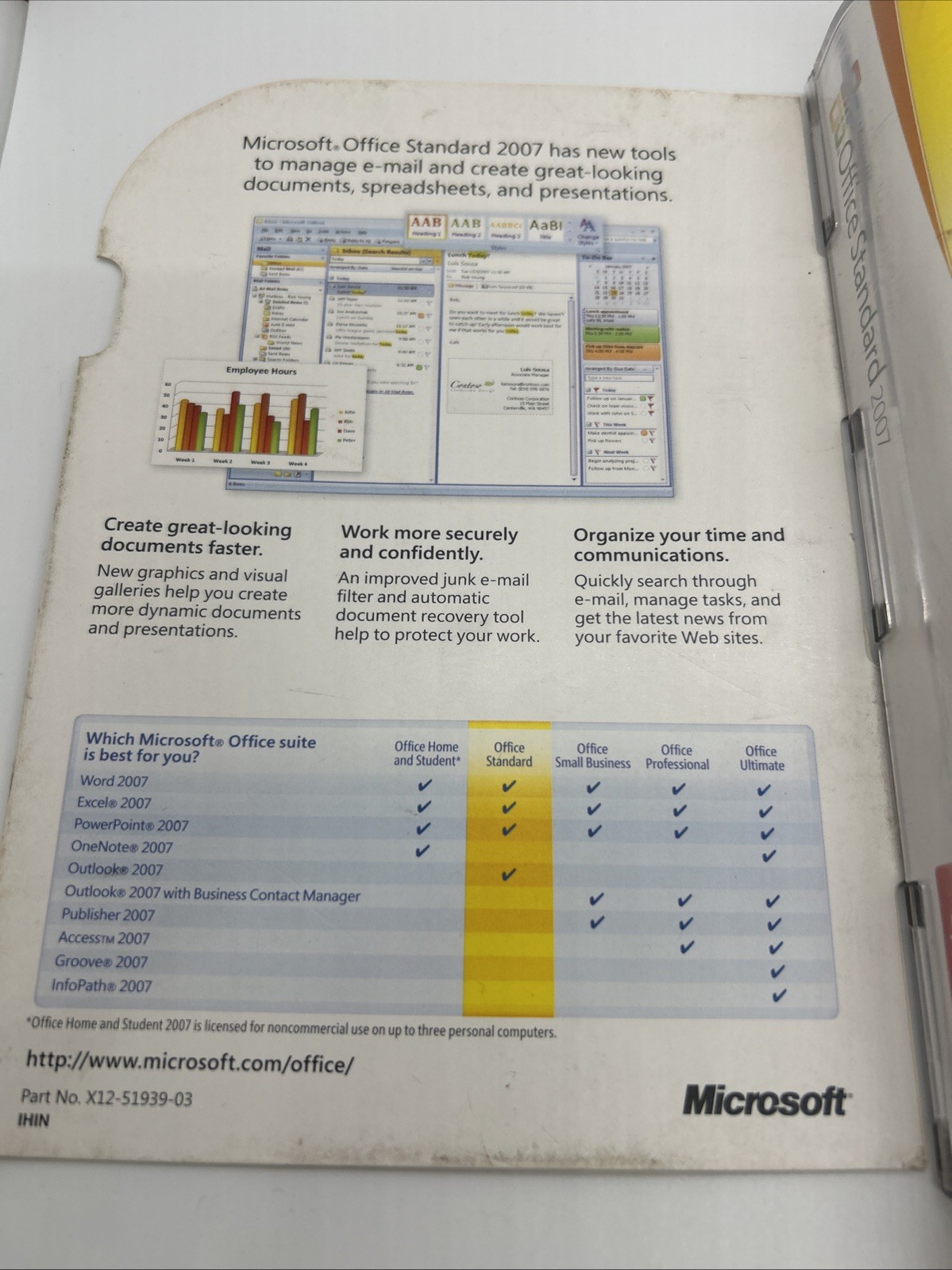 Microsoft Office Standard 2007 Upgrade CD W/ Product Key
