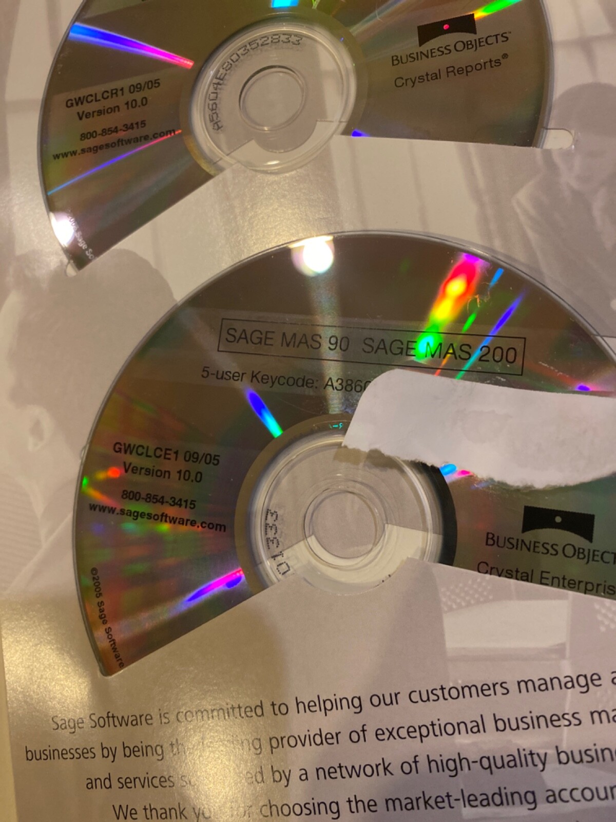BRAND NEW SAGE MAS200 3.73 SQL,CRYSTAL REPORTS10,CRYSTAL ENTERPRISE10-5usersKEY