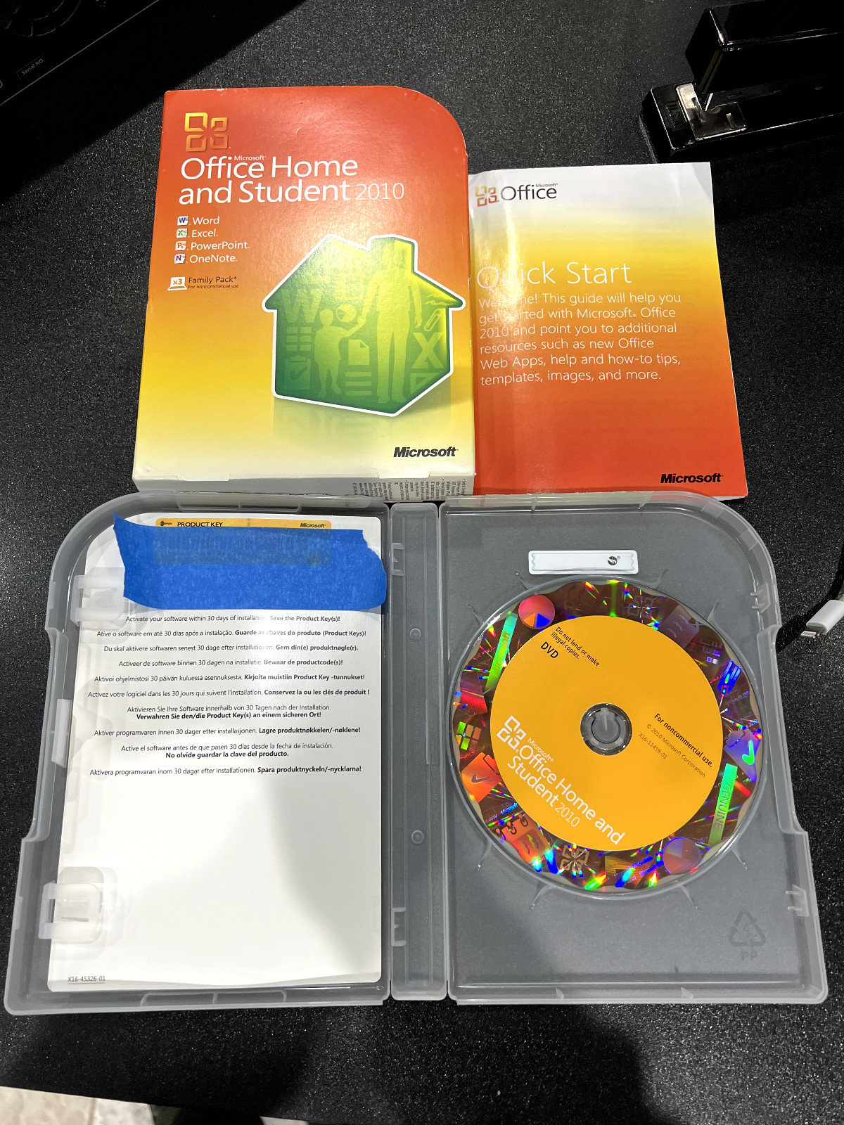 Microsoft Office 2010 Home and Student Family Pack Licensed For 3PCs=RETAIL BOX=