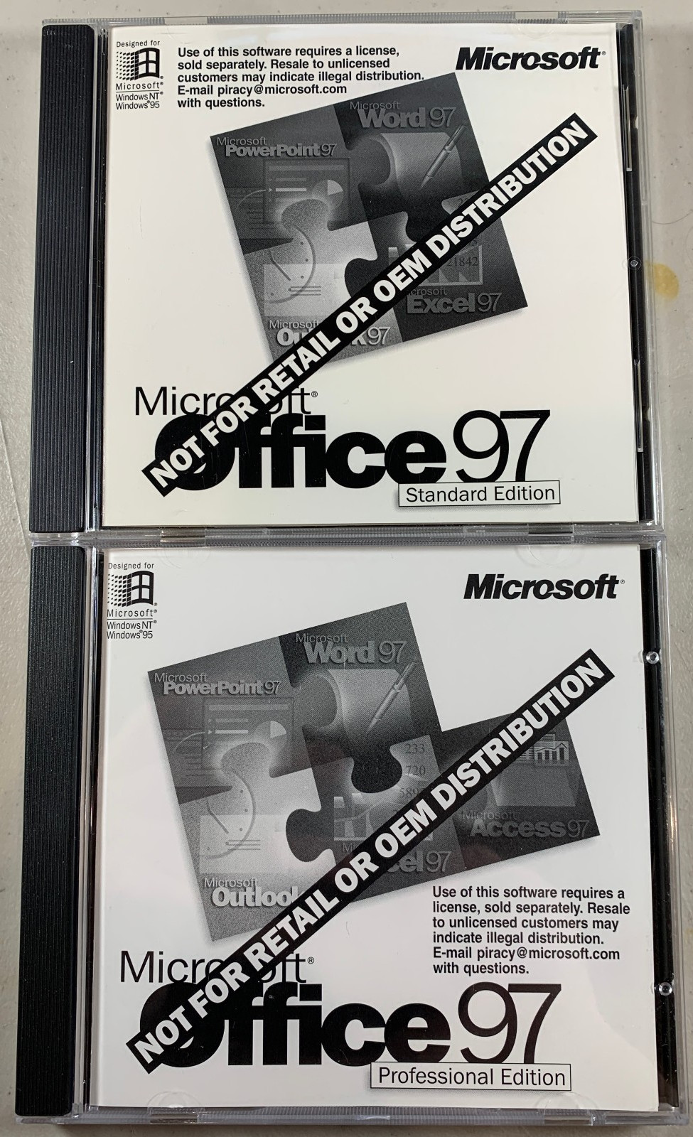 Microsoft Office 97 Professional & Standard w/ Product Key Not For Retail or OEM