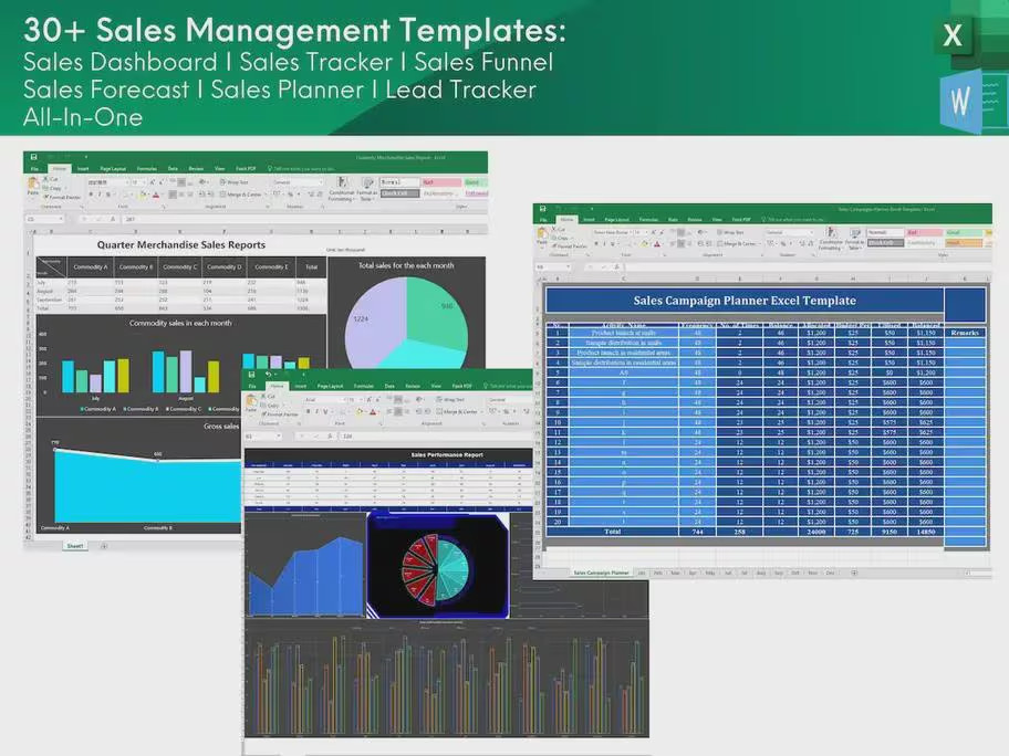 30+ Sales Management Excel Templates | Sales Tracker, Dashboard, Funnel
