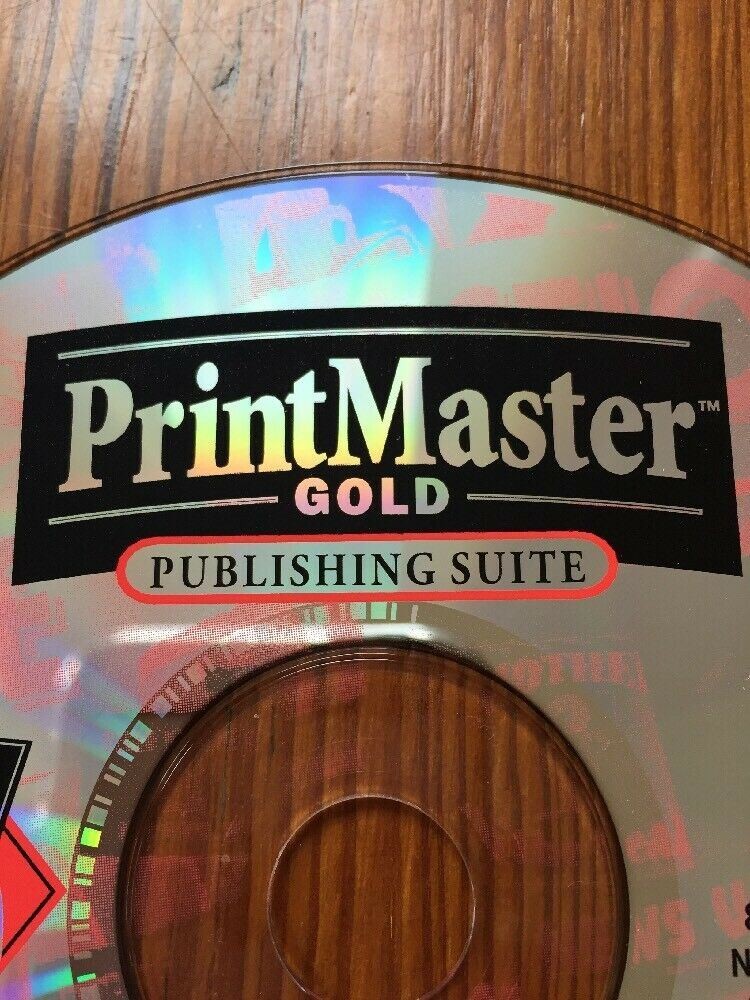 Vtg 1997 Mindscape Print Master Gold Publishing Suite 4.0 Mac Install CD Disc