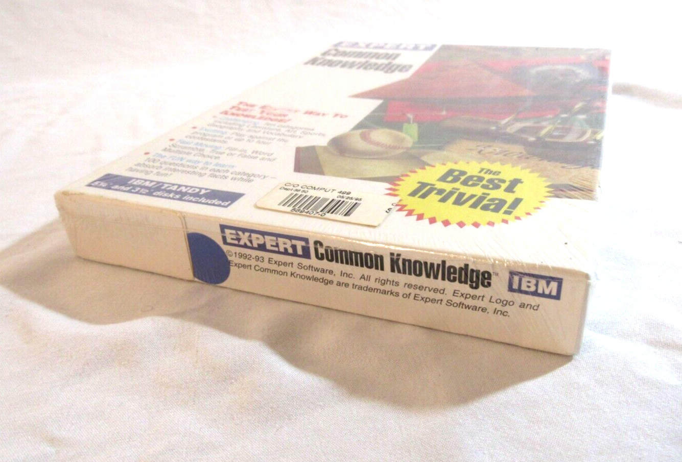 VINTAGE Expert Common Knowledge IBM PC / TANDY 5.25″ & 3.5″ Factory Sealed