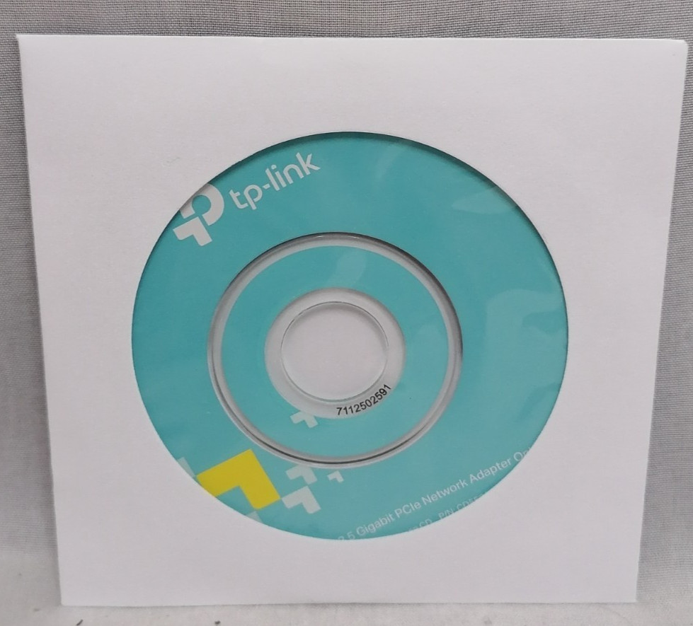 Tp-Link Resource CD CD552A1 With Guide For 2.5 Gigabit PCIe Network Adapter
