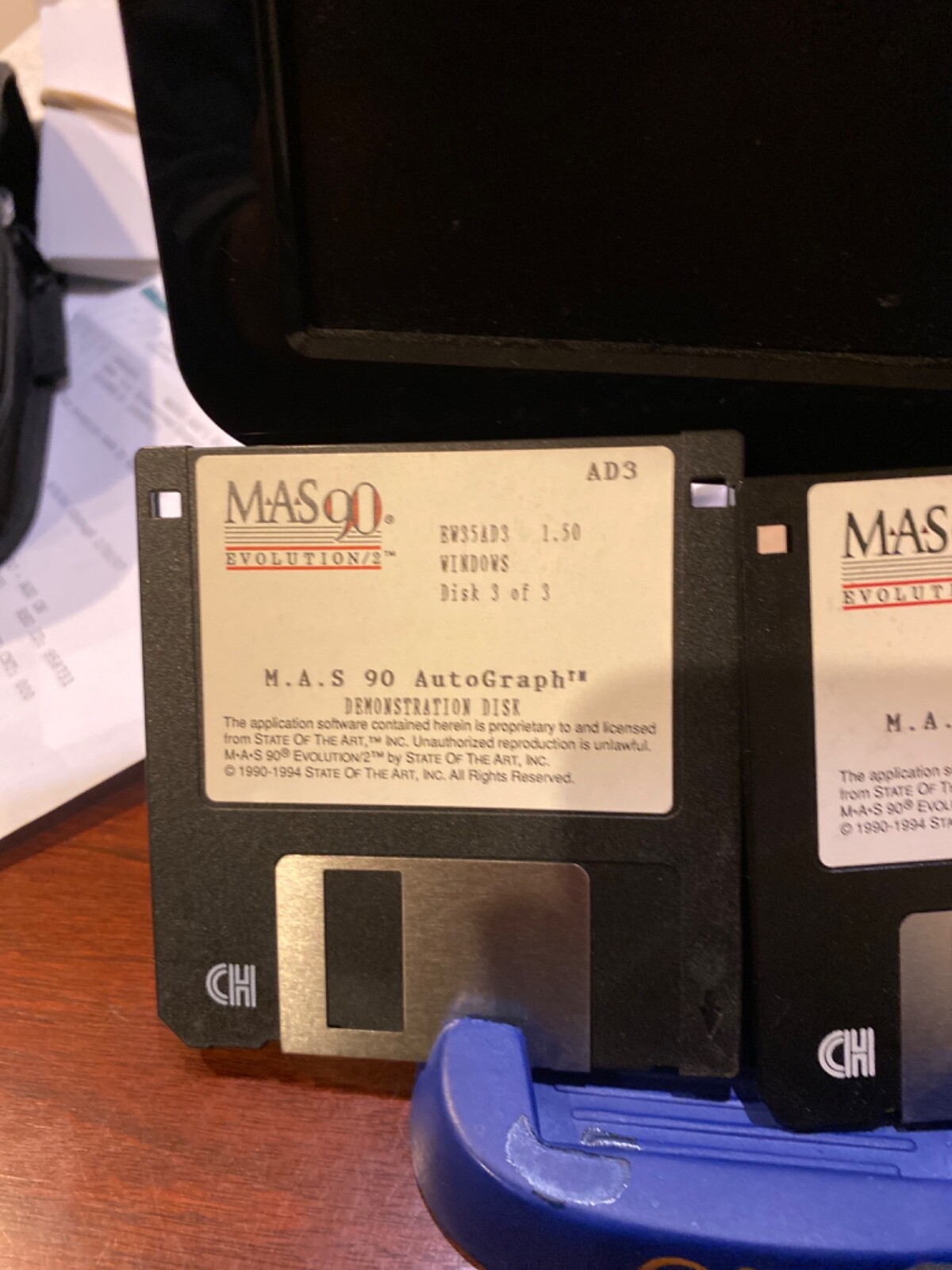 VINTAGE New And Unused MAS90 Evolution/2 1.50 M.A.S. Autograph 3 disks. NFR.