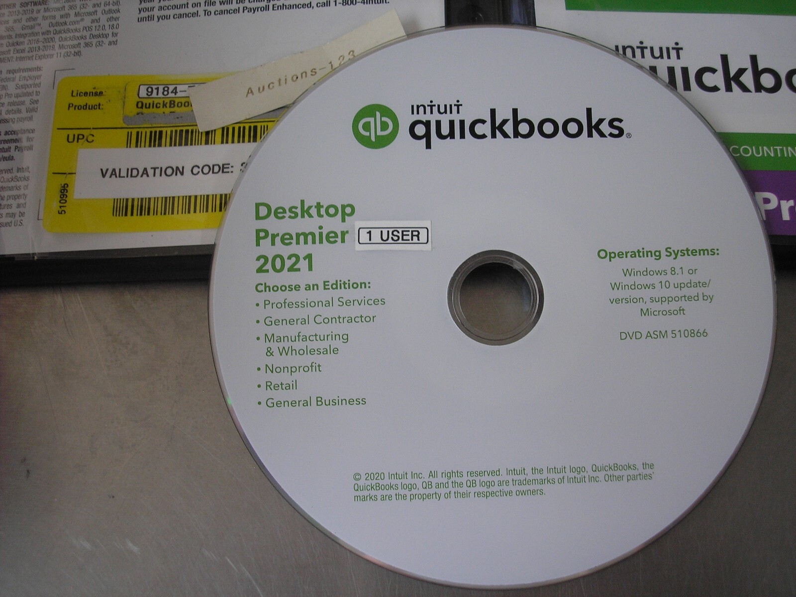 INTUIT QUICKBOOKS DESKTOP PREMIER 2021 FOR WINDOWS PC RETAIL BOXED FULL VERSION