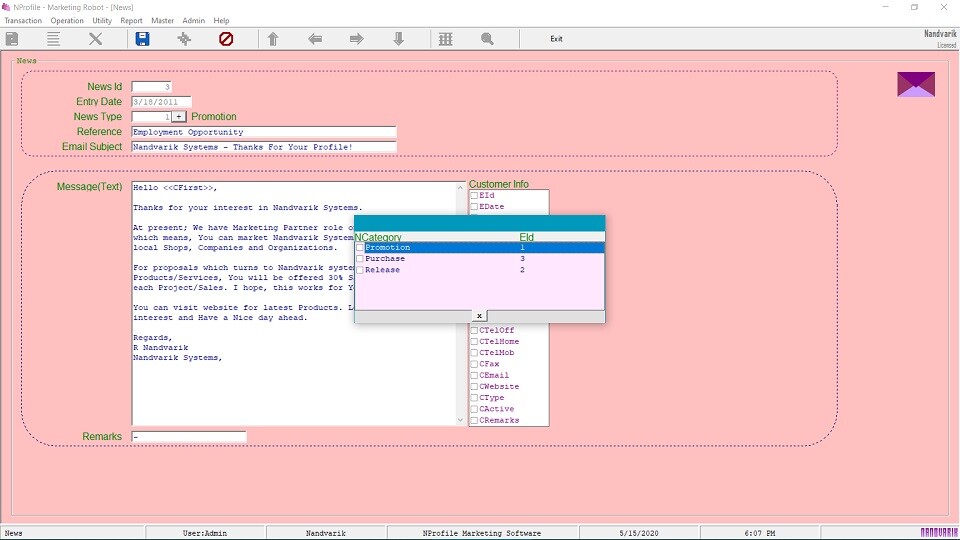 NPROFILE Email Marketing Software – Contacts Leads CRM