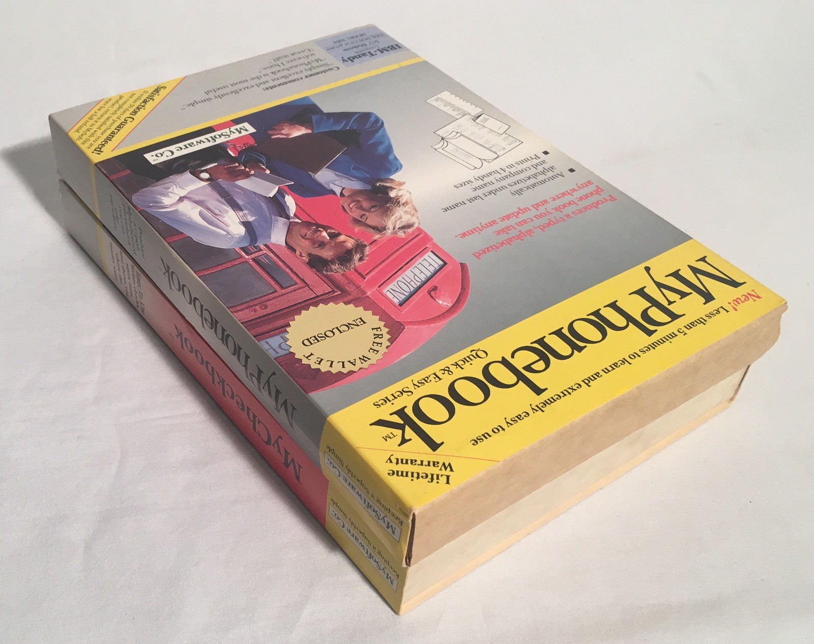 Lot Of (2) MySoftware Co. VINTAGE SOFTWARE In Box MyPhoneBook MyCheckBook 5.25″