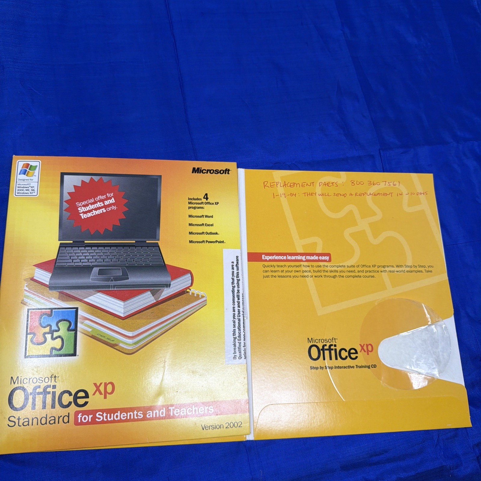 Microsoft Office XP Standard 2002 for Students and Teachers w/ CD & Key