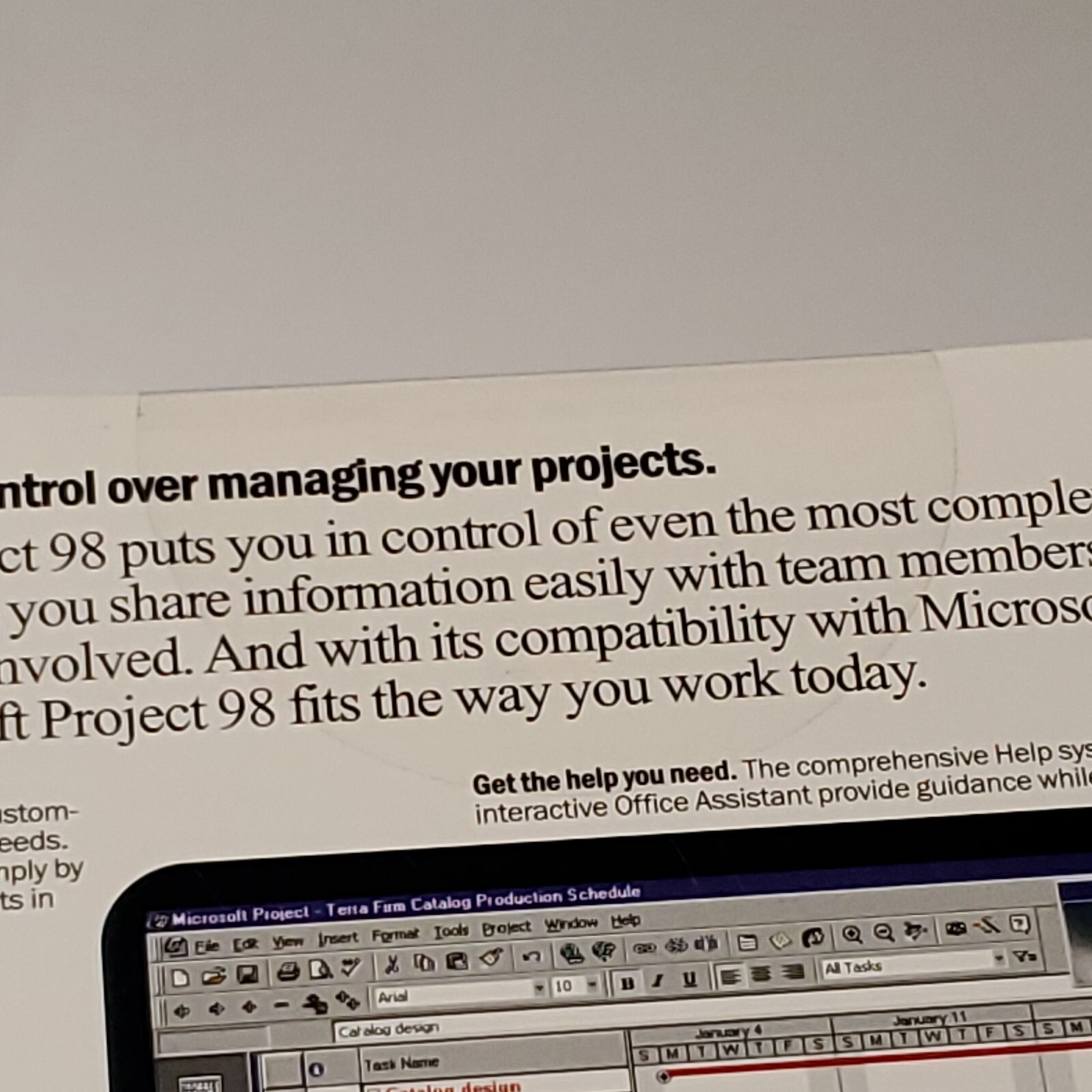 Microsoft Project 98 Full Version Sample For PC Maybe New