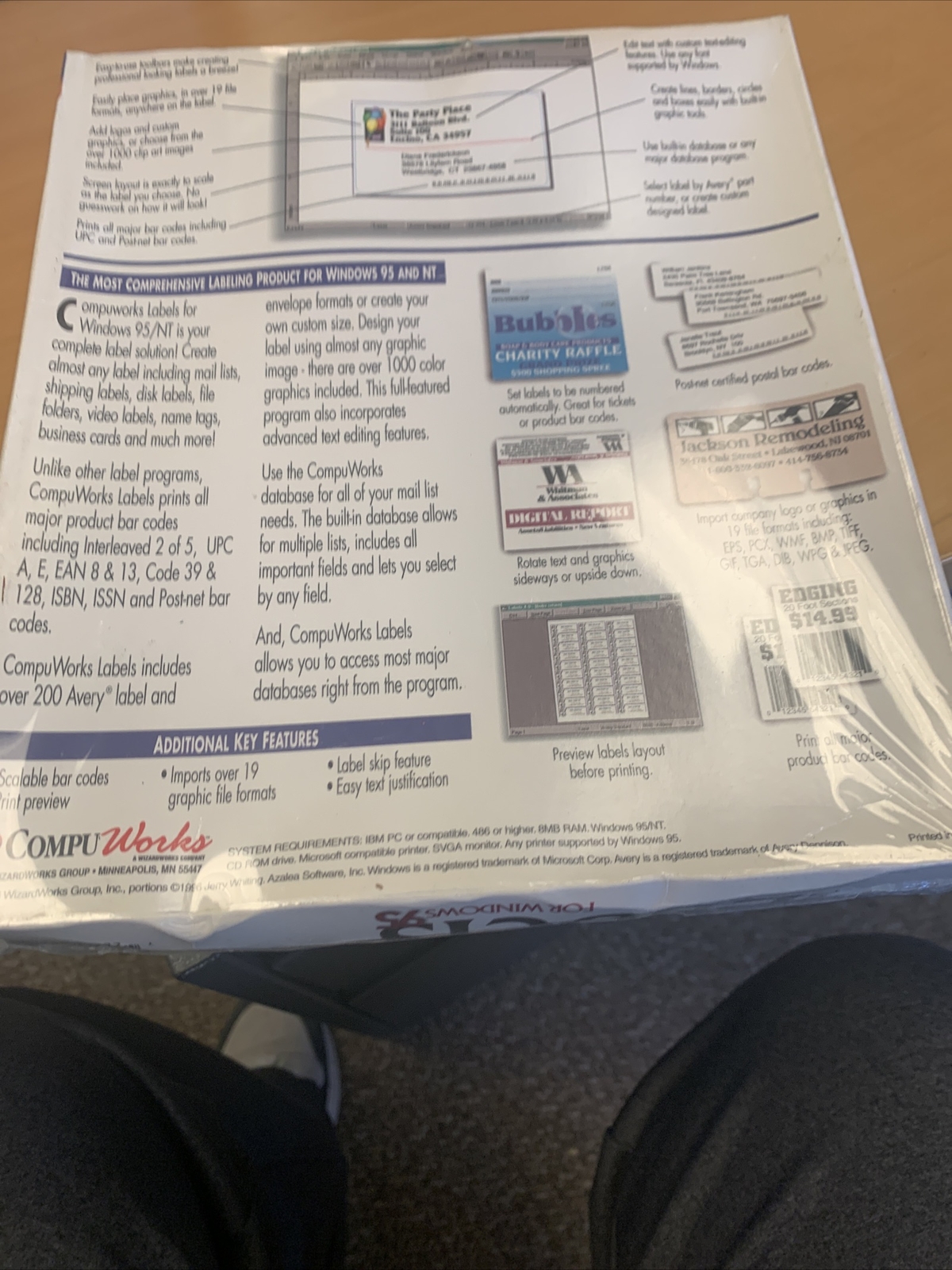 Sealed NIB COMPU WORKS LABELS FOR WINDOWS 95 CD ROM