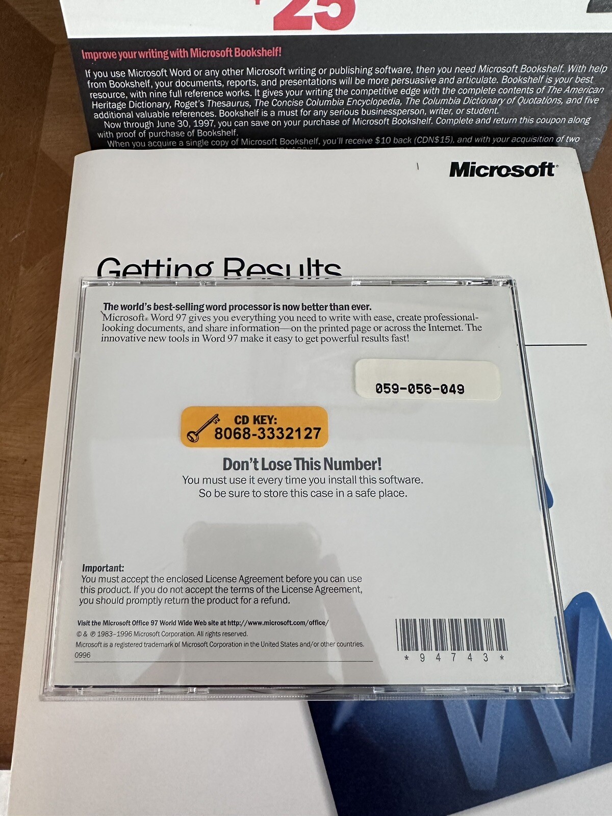 Microsoft Word 97 Upgrade for Windows 95/NT