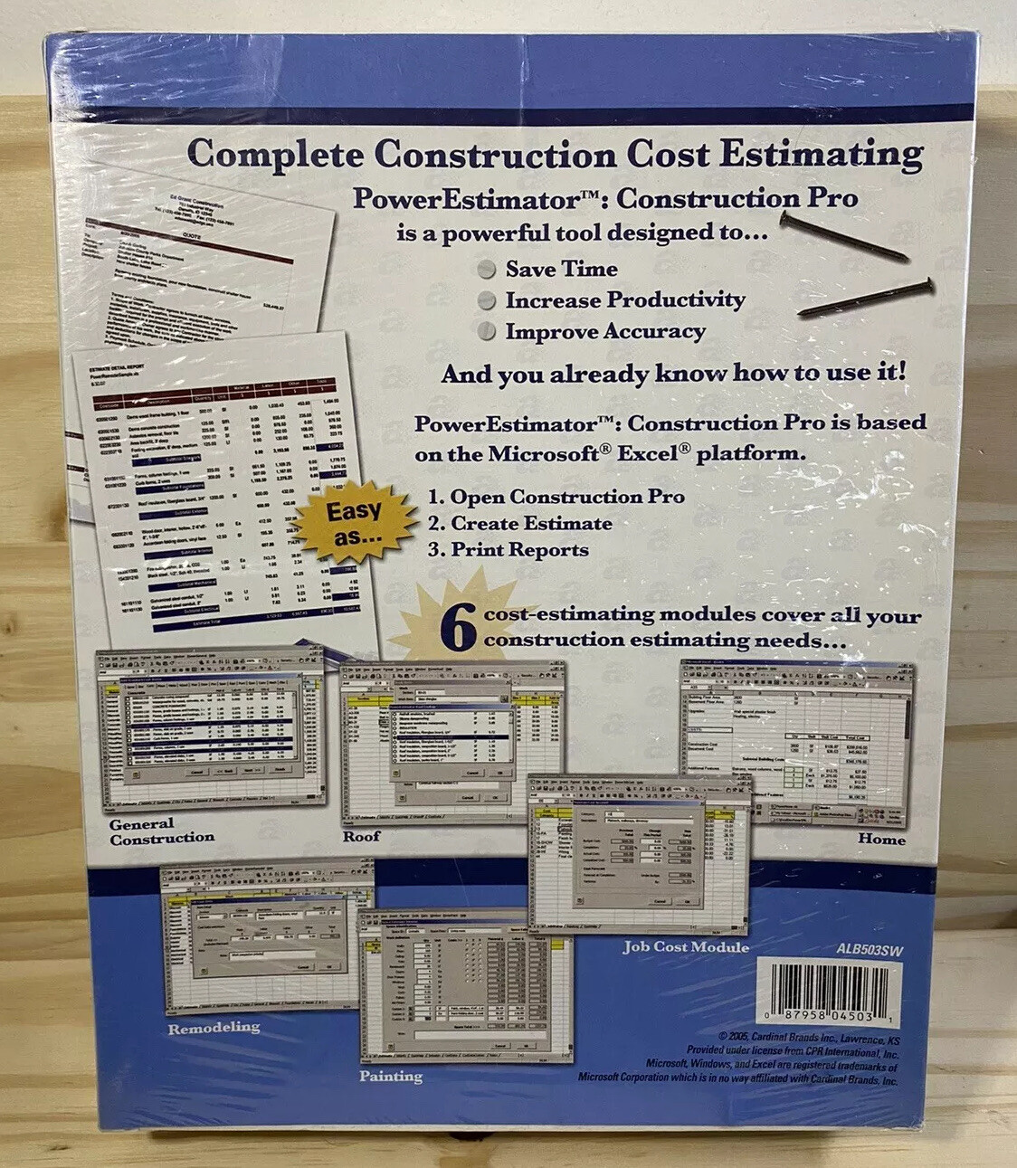 Adams Construction Pro Power Estimator Forms & Software Suite for Excel NEW