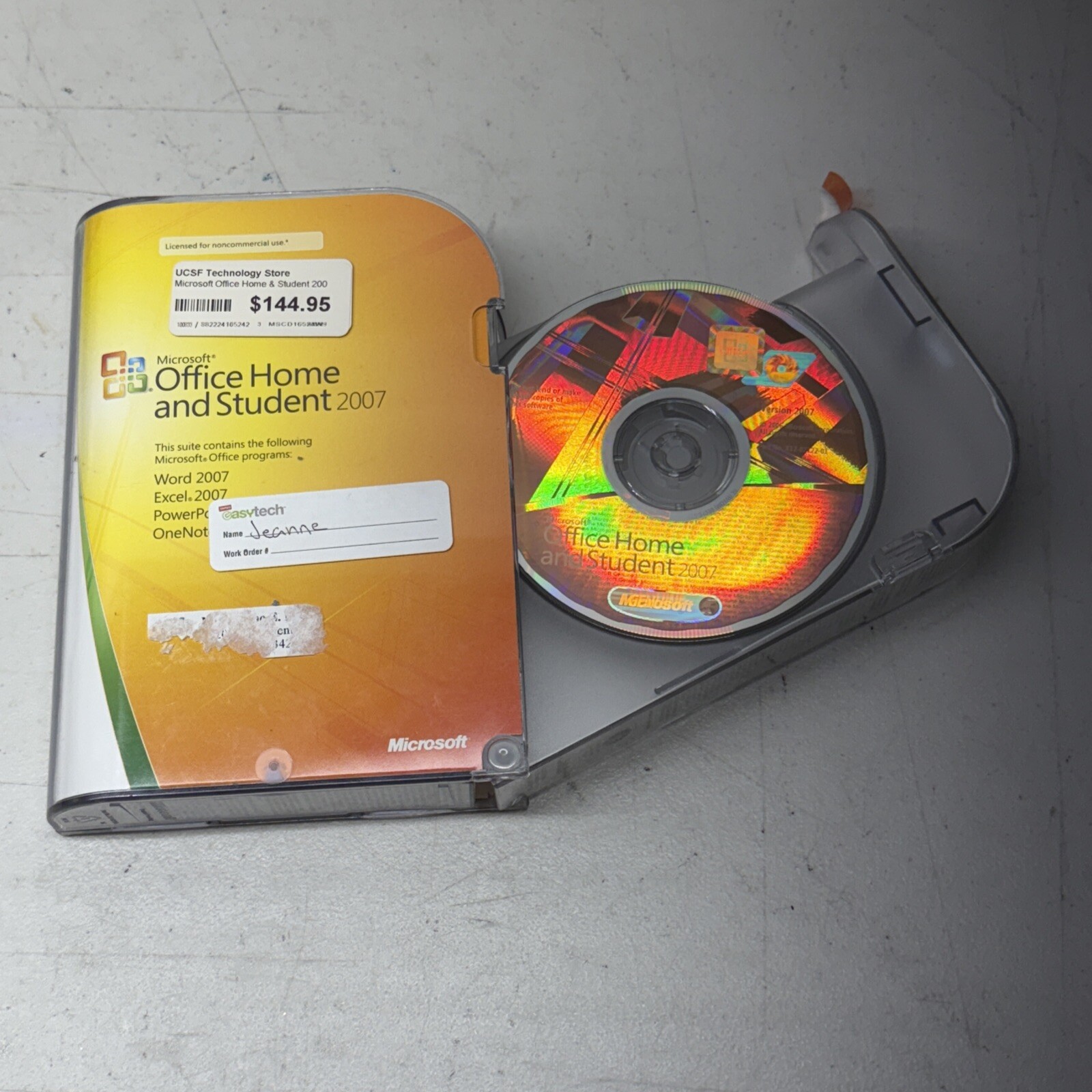 Microsoft Office 2007 Home and Student Disc In Original Case With Product Key