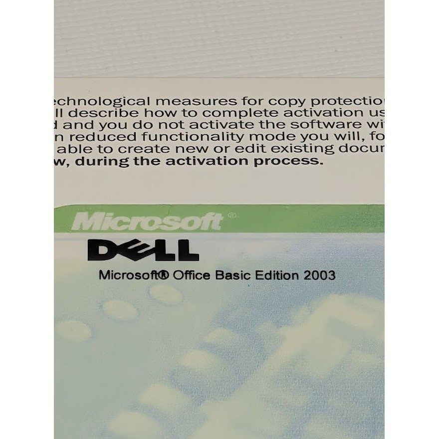Microsoft Office Basic Edition 2003 PC Software CD White Excellent Vintage