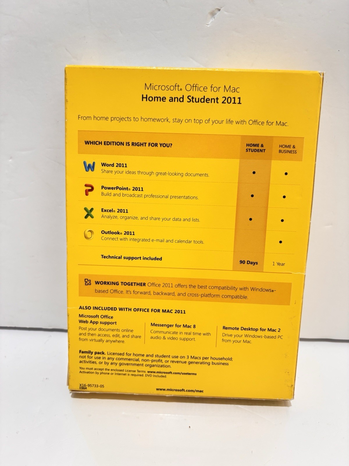 Microsoft Office for Mac Home and Student 2011