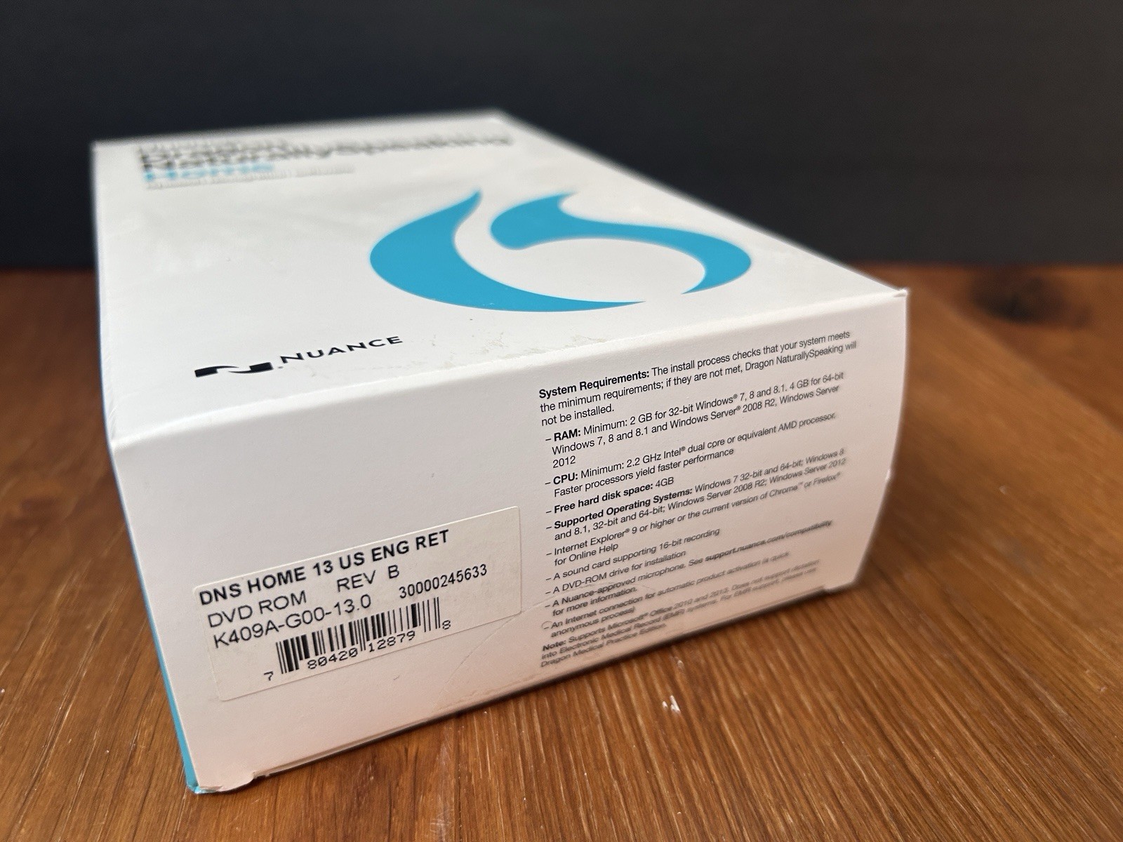 Nuance Dragon Naturally Speaking Home 13 Speech Recognition Software New