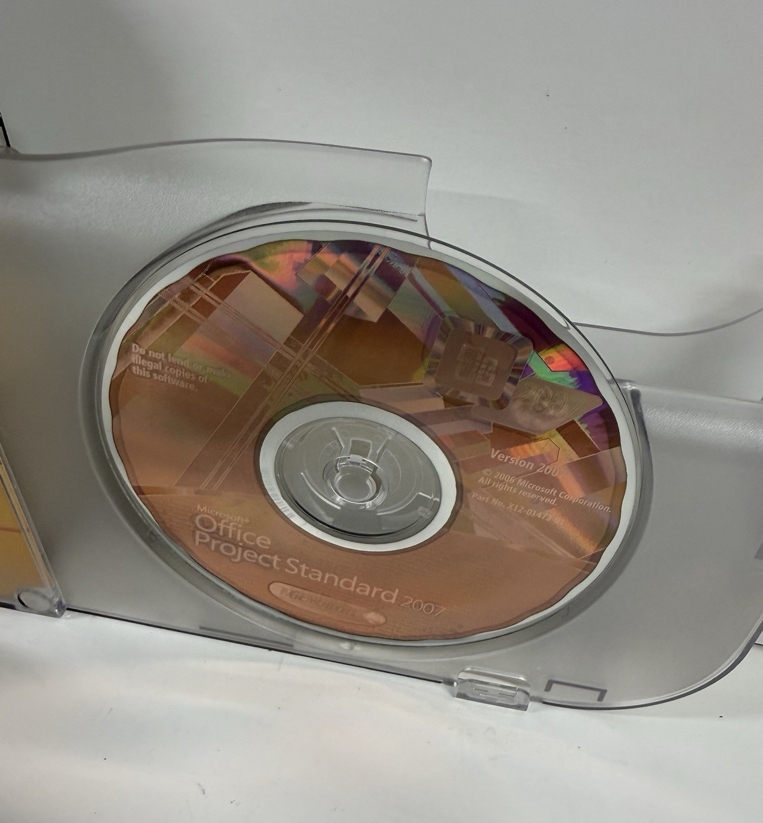 Microsoft Office Project Standard 2007 Software Disc Great Shape