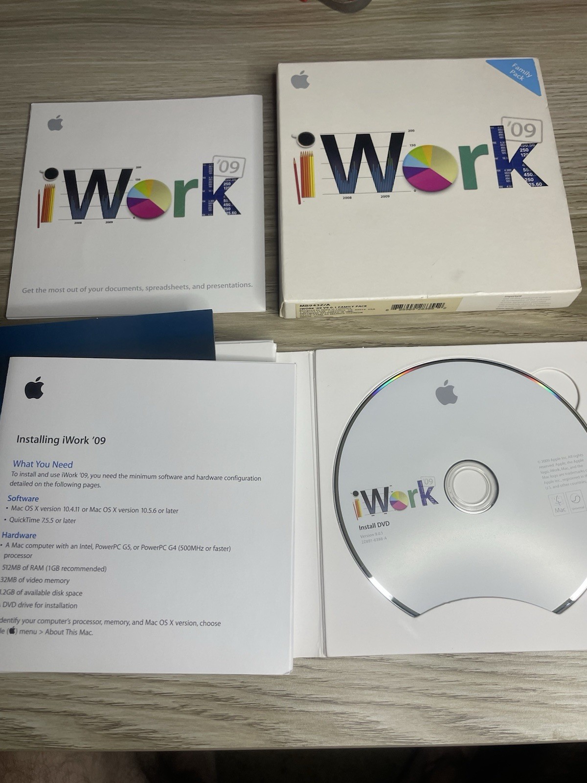 Apple iWork ’09 Family Pack Full Version for Mac V9.0.3 2009 Software