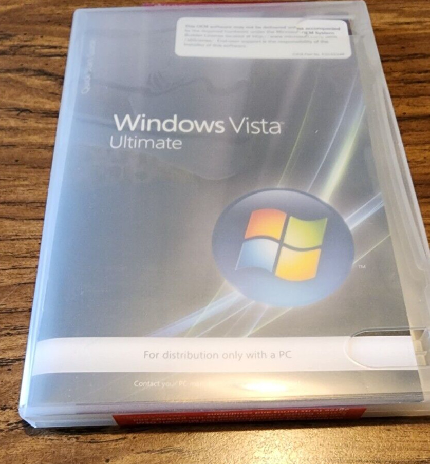 Microsoft OEM Vista Home Ultimate Software w Certificate of Authenticity COA Key